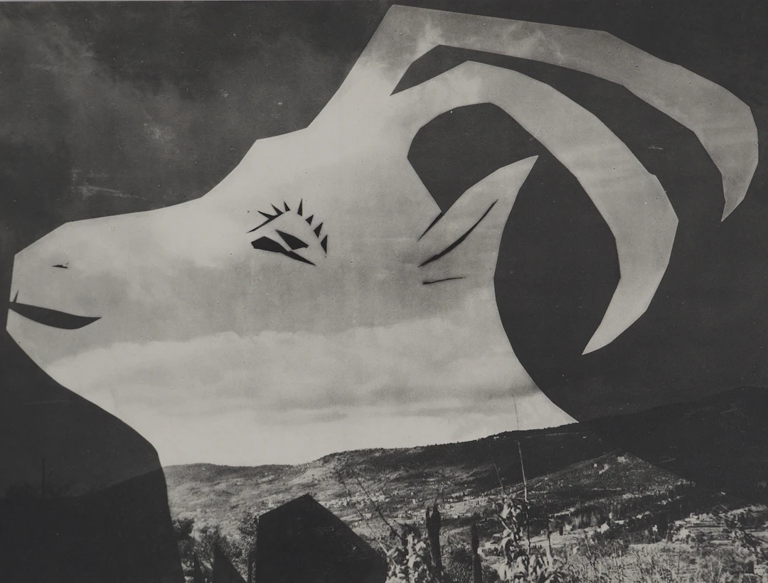 Pablo PICASSO : Diurnes, La chèvre à l’horizon d’emballage, Phototypie