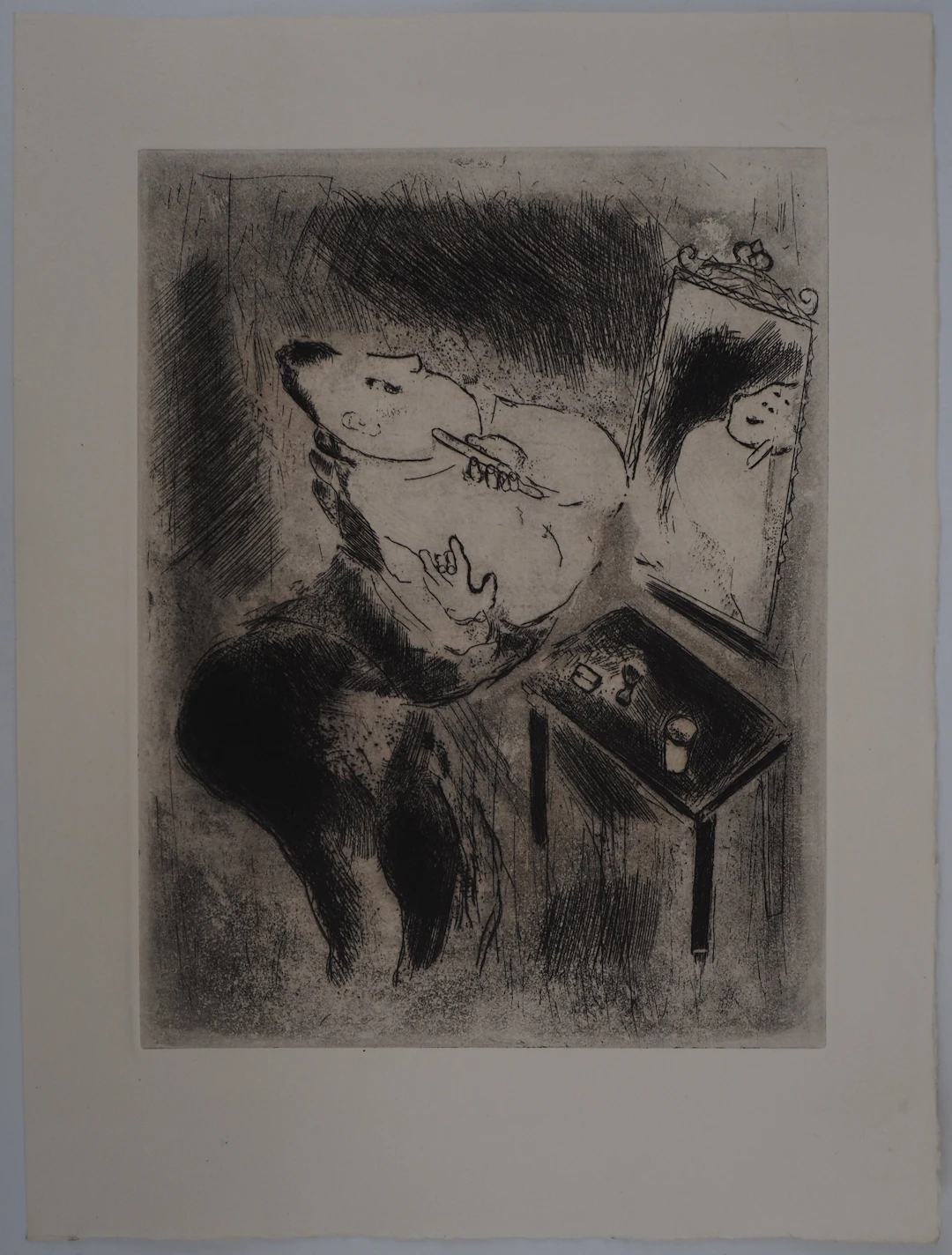 Marc CHAGALL : La toilette, Gravure originale