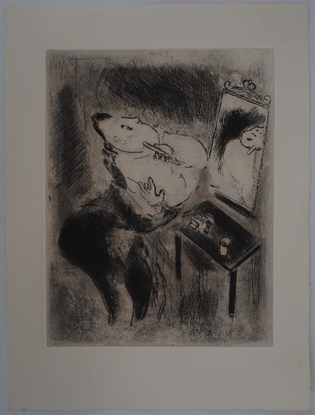Marc CHAGALL : La toilette, Gravure originale