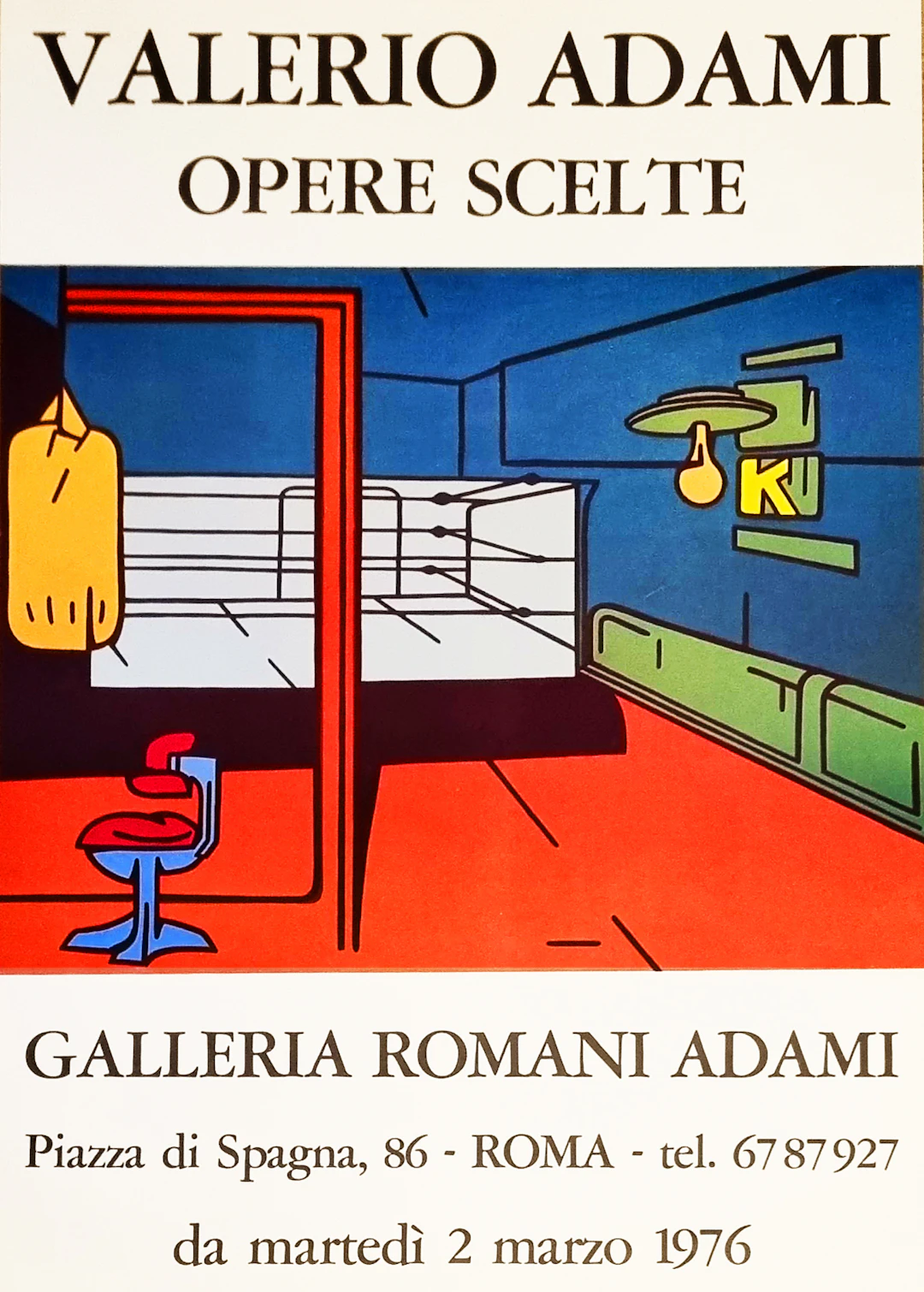 Valerio Adami, Opere Scelte, affiche originale, 1976