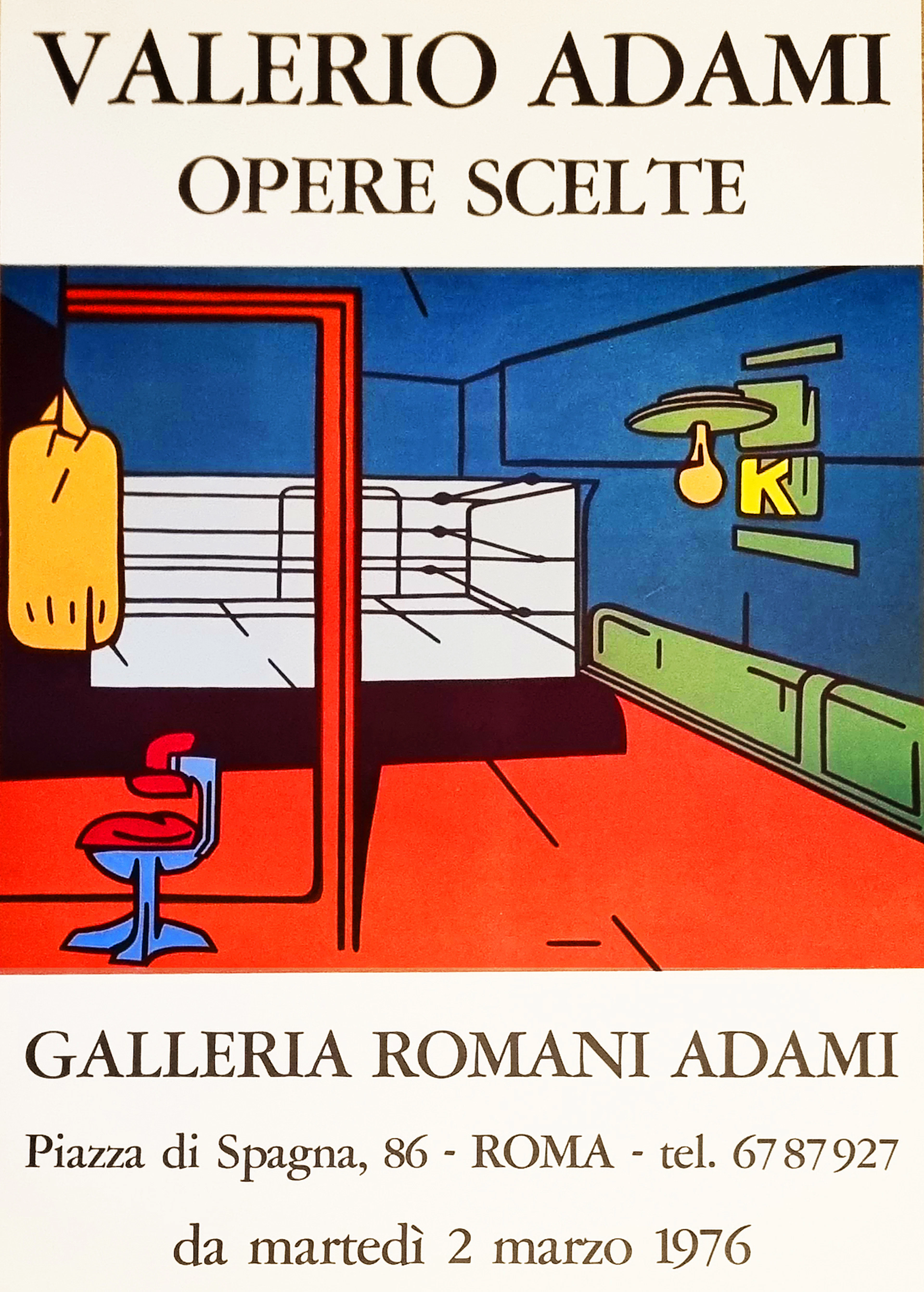 Valerio Adami, Opere Scelte, affiche originale, 1976