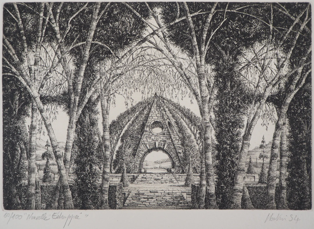 François HOUTIN : Nouvelle échappée - Gravure Originale Signée