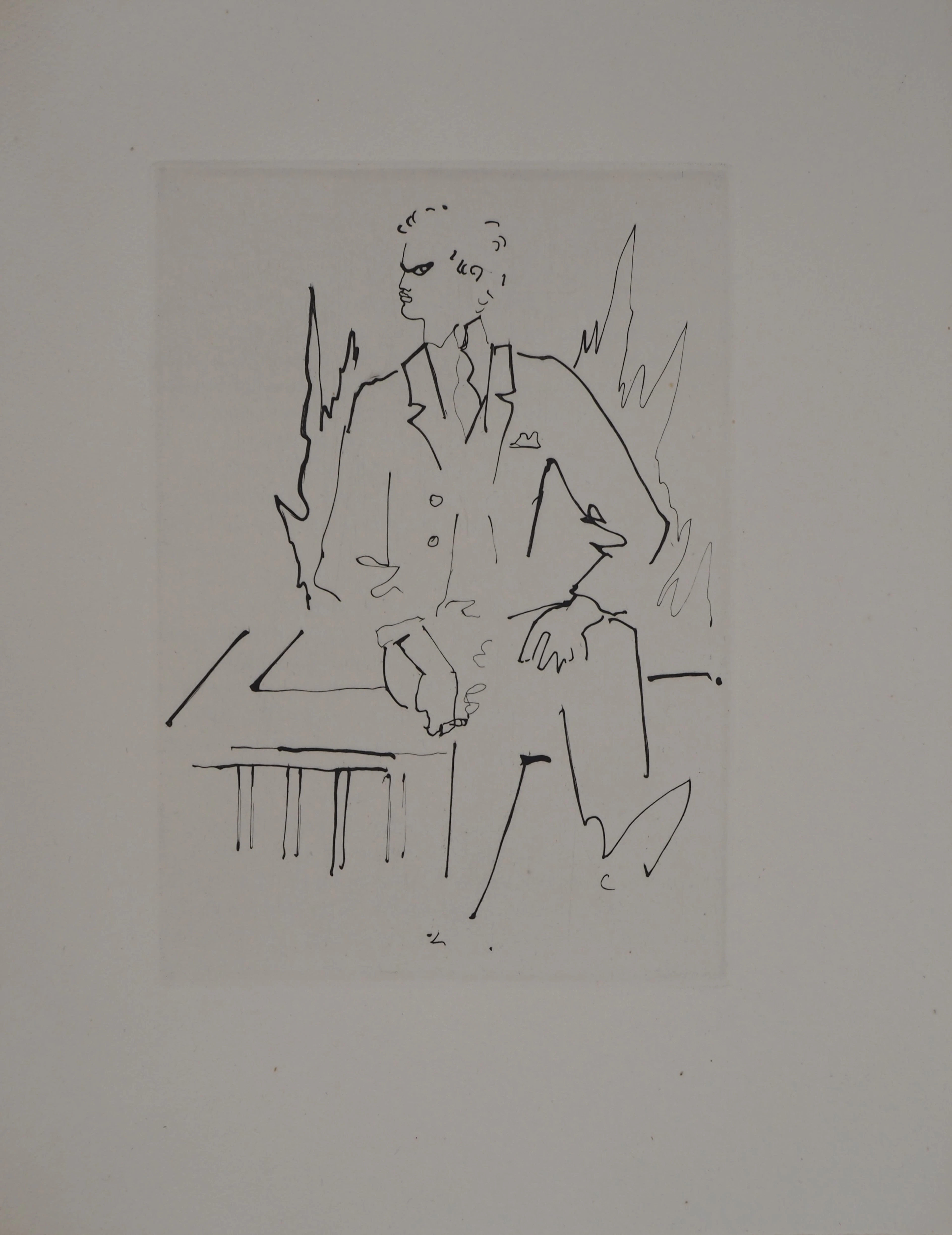 Jean COCTEAU : Le bal du comte d'Orgel, La discorde, gravure originale