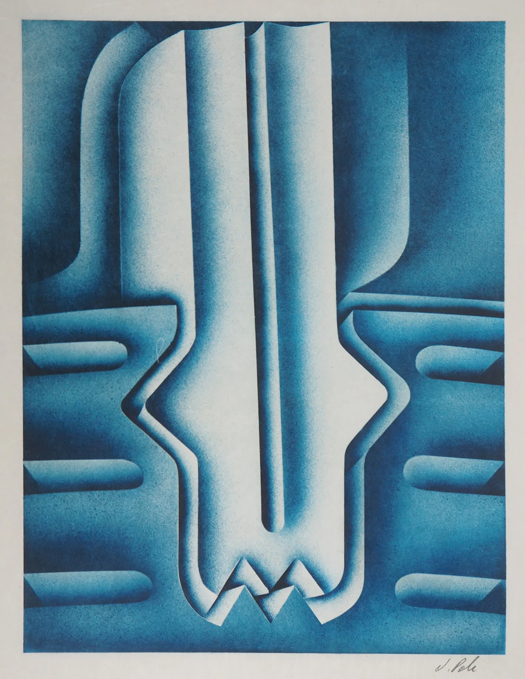 Jacques POLI : Empreinte futuriste - Lithographie originale signée