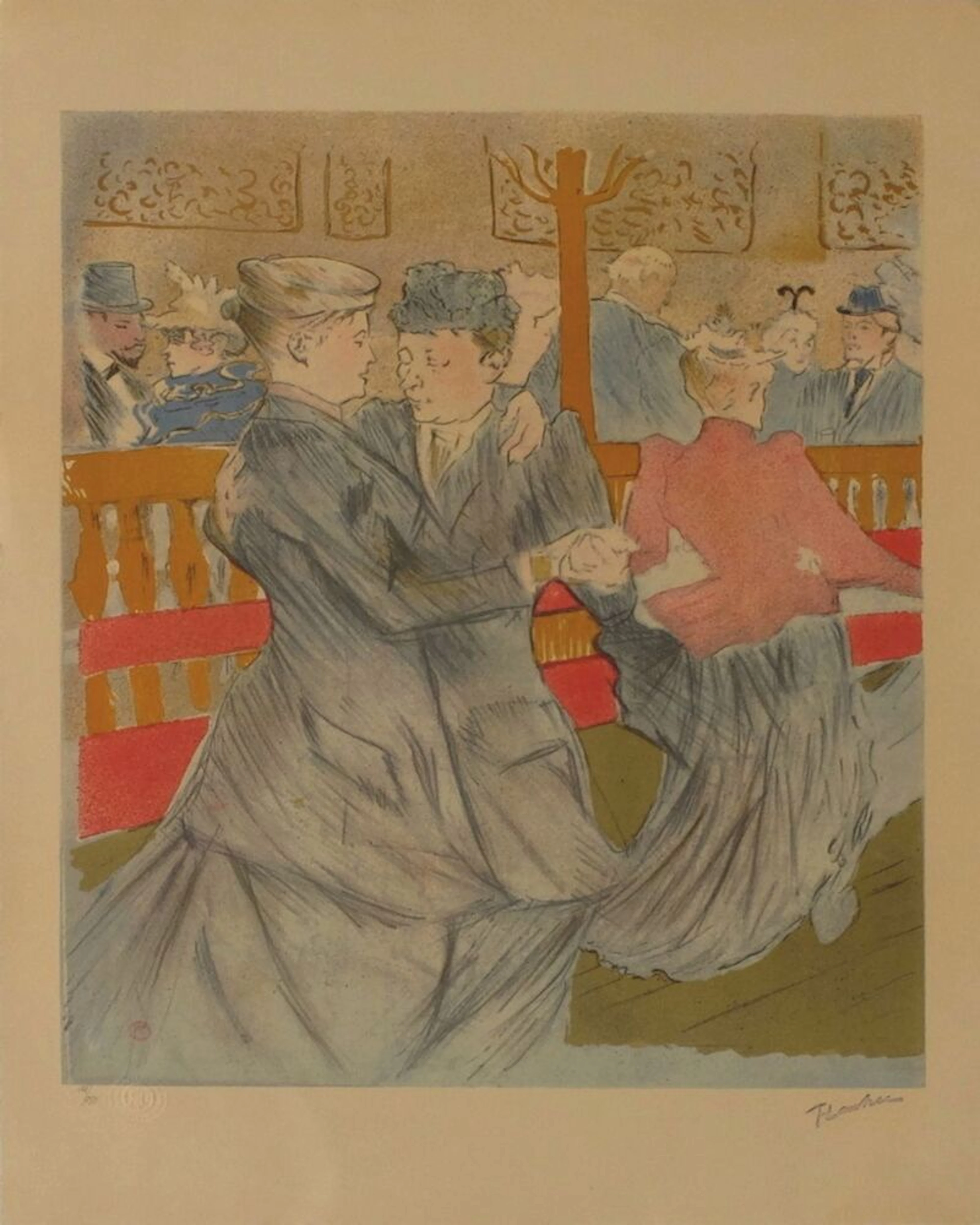 Henri De TOULOUSE-LAUTREC (d’après) - La danse au Moulin Rouge - Lithographie
