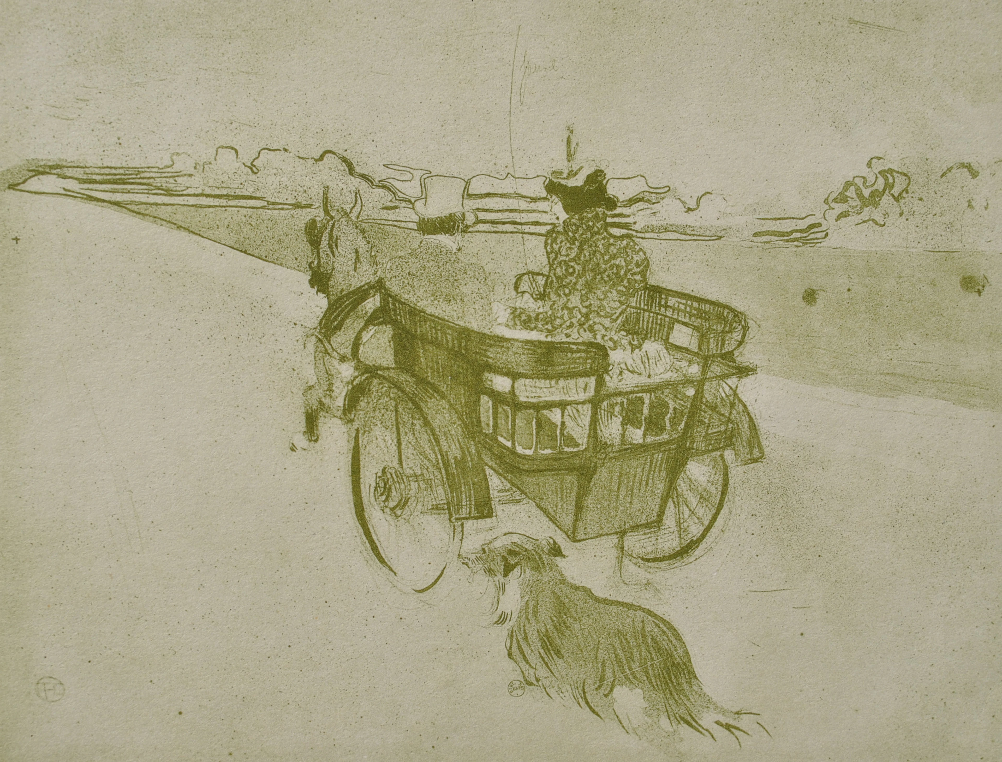 Henri de TOULOUSE-LAUTREC (d’après) : Le chien et l’attelage,1927