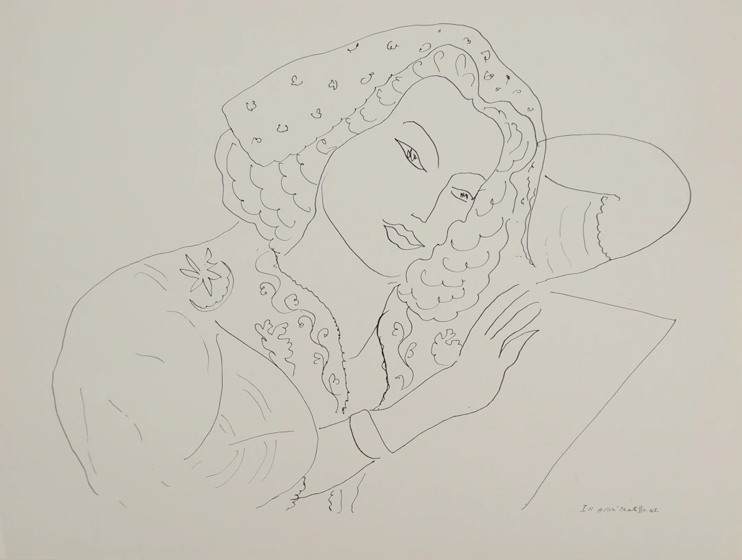 Henri MATISSE : Rêverie solitaire, Lithographie signée