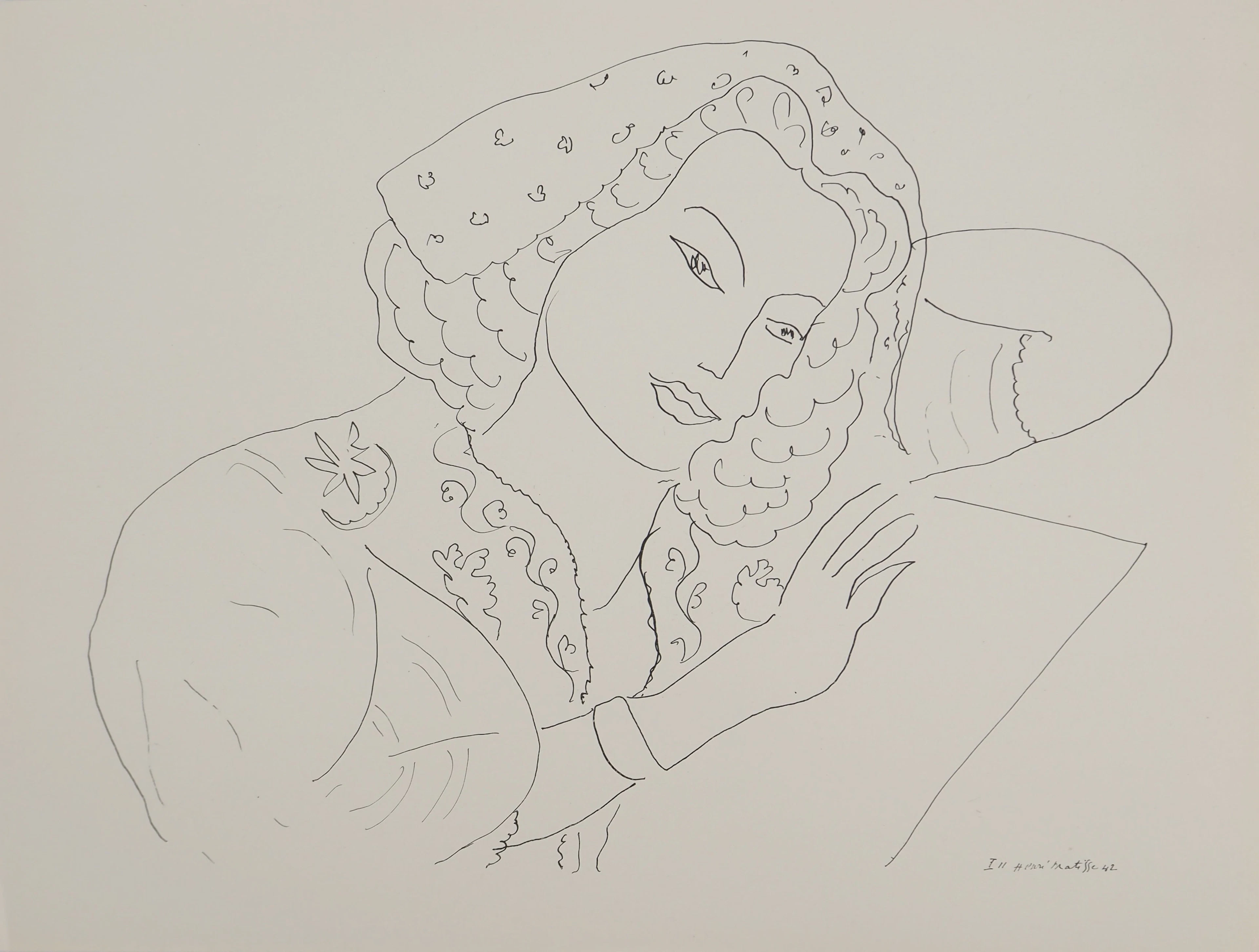 Henri MATISSE : Rêverie solitaire, Lithographie signée
