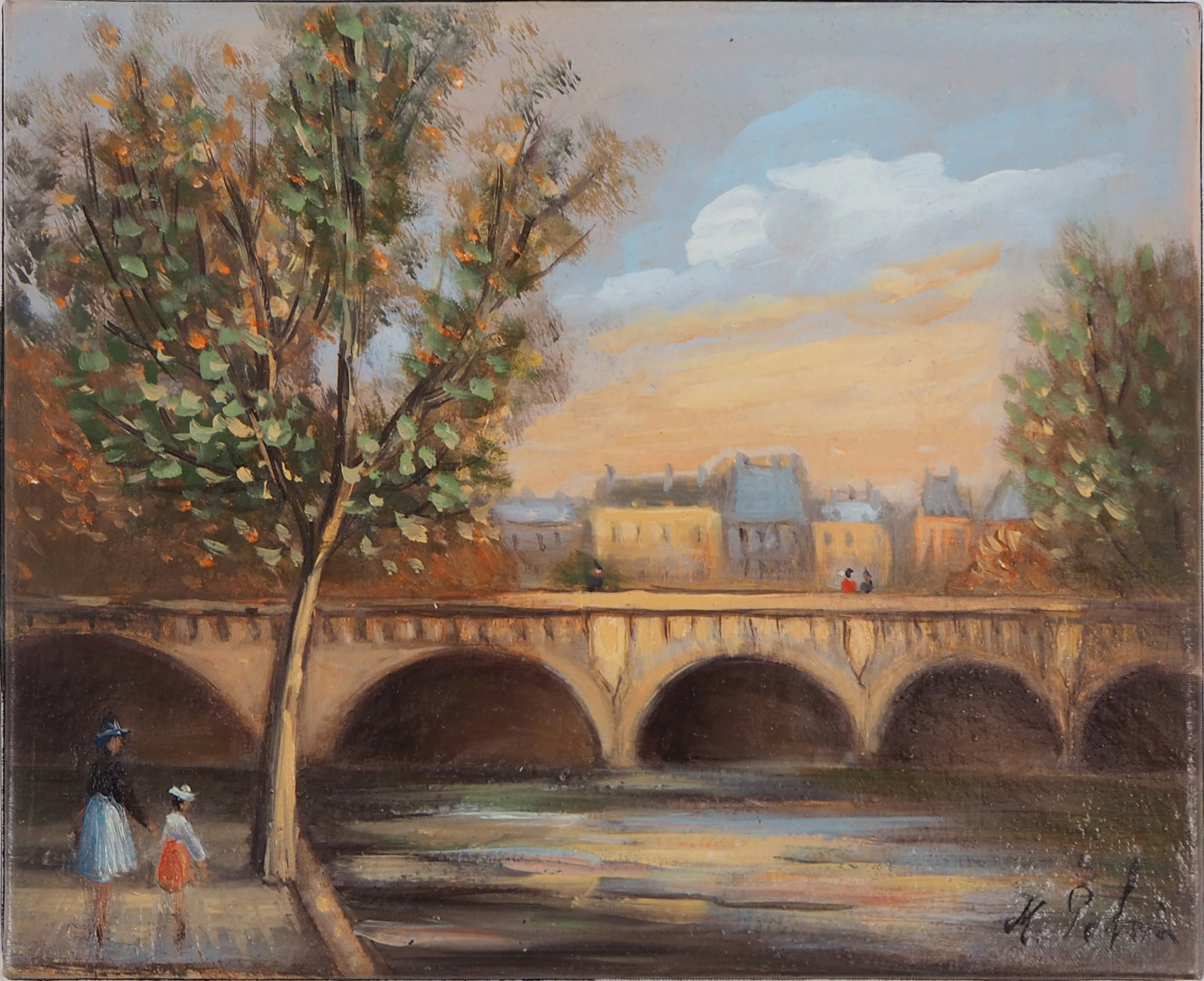 Michel PABOIS - Pont Neuf - Huile sur toile signée