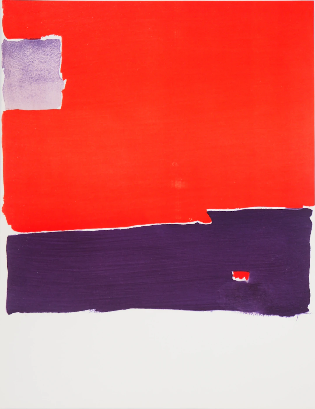 Nicolas DE STAEL - Composition au fond rouge, 1959 - Lithographie