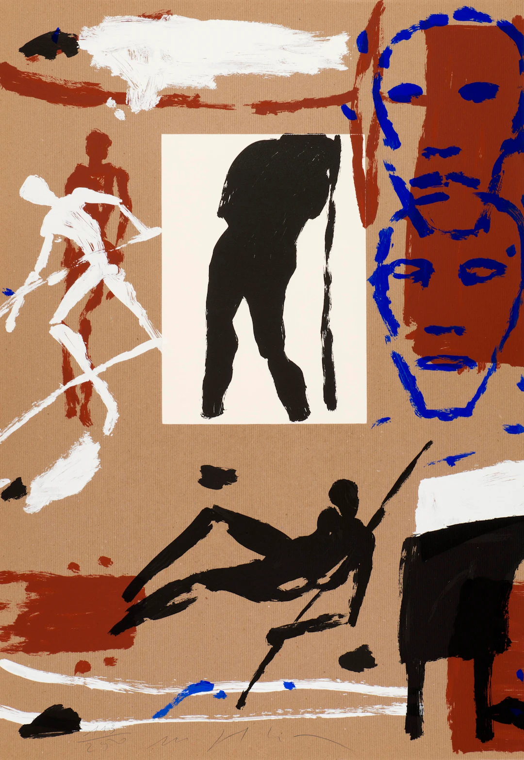 Mimmo PALADINO - Composition pour les JO, 1992 - Sérigraphie signée au crayon
