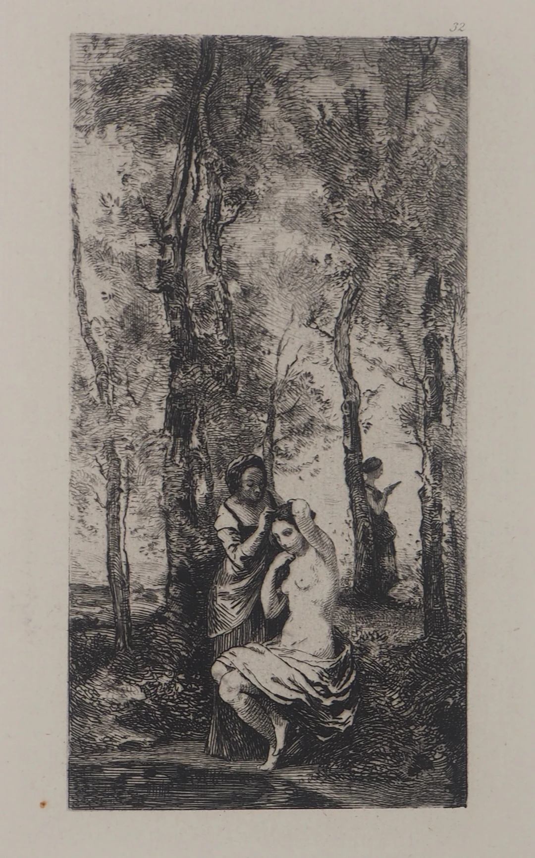 Jean-Baptiste Camille COROT - La toilette, 1873 - Gravure à l’eau-forte