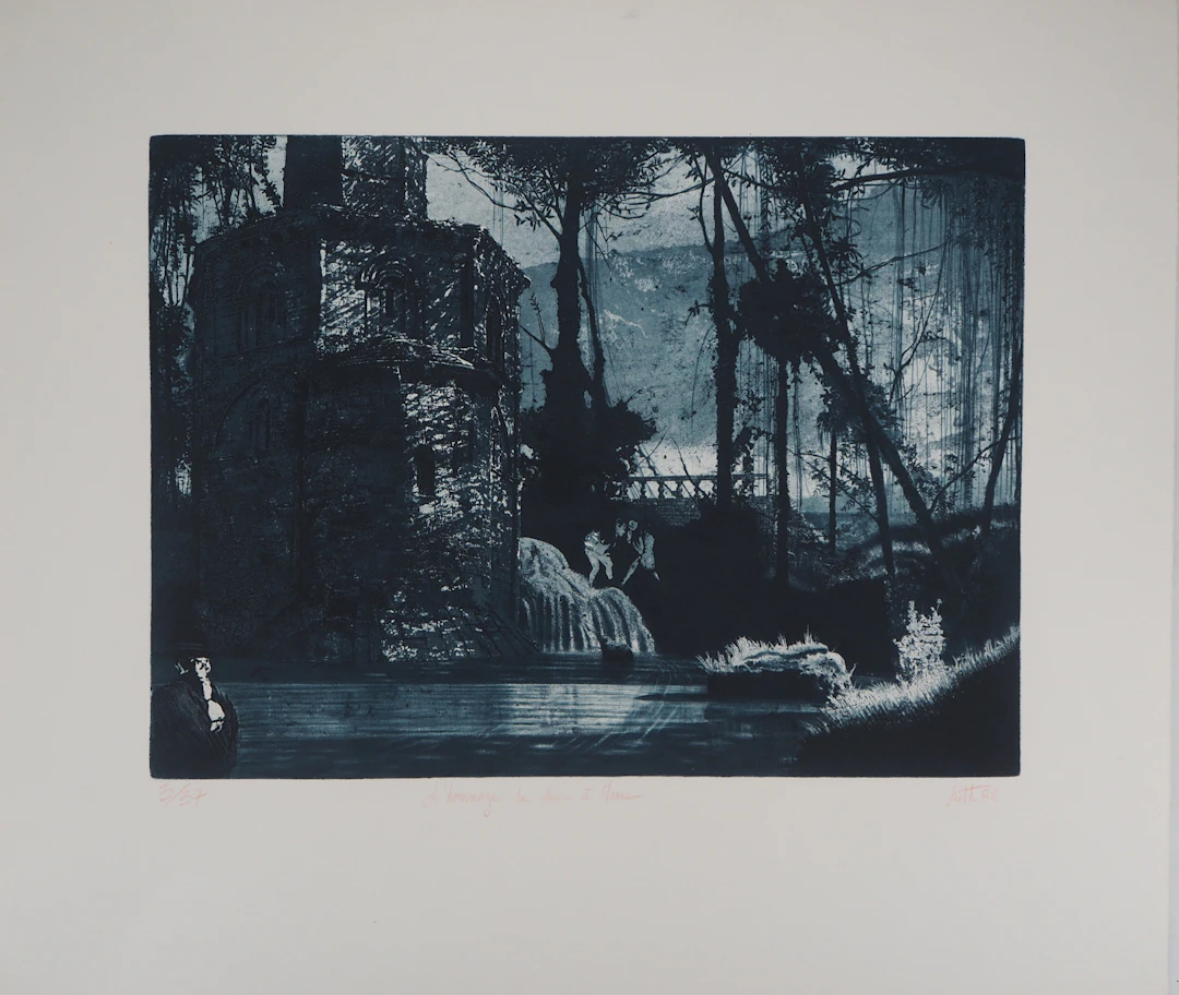LUTH: L’hommage de Luc à Marie - Gravure originale signée