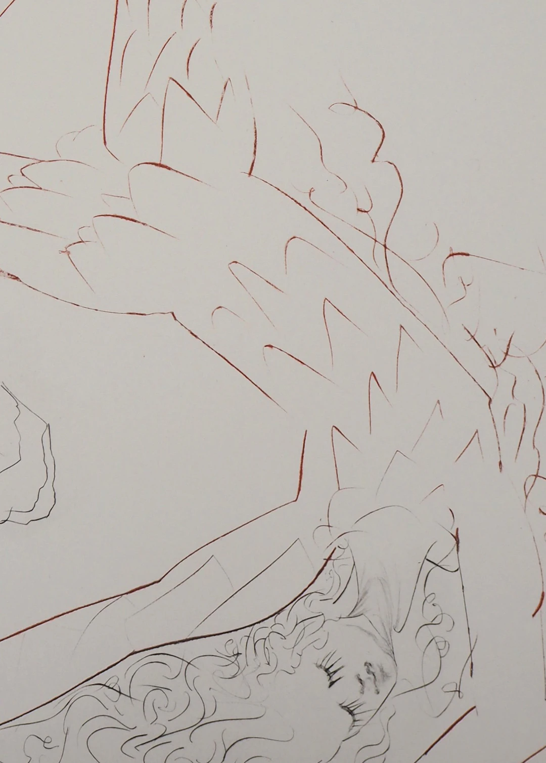 Salvador DALI : Tristan assoupi - Gravure Originale Signée