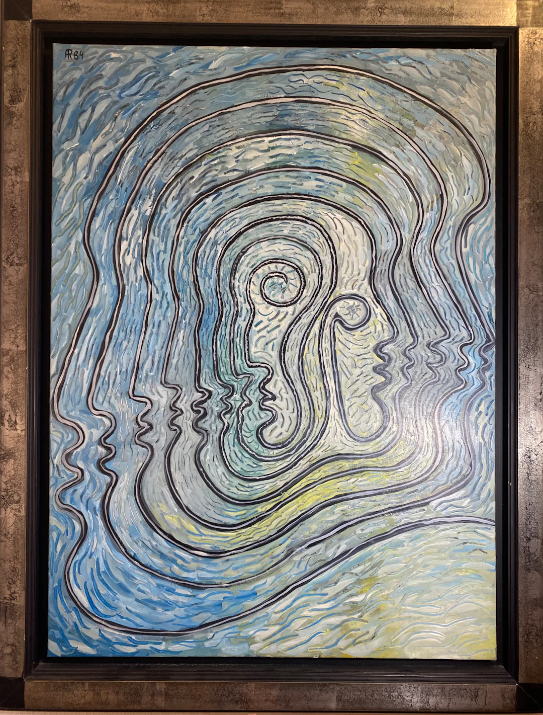 Alain Rothstein 6 Peinture Labyrinthe - Peinture à l’huile