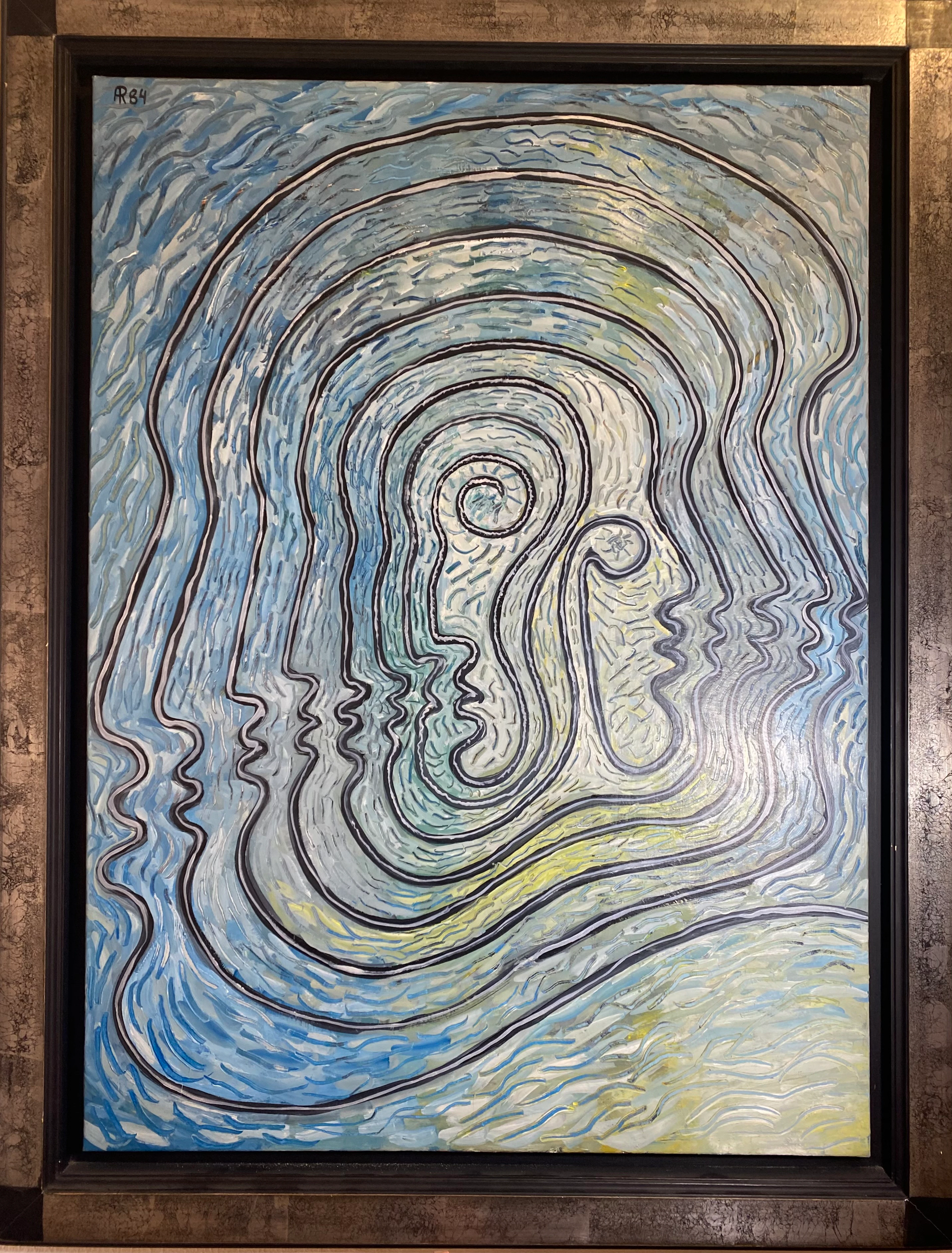 Alain Rothstein 6 Peinture Labyrinthe - Peinture à l’huile