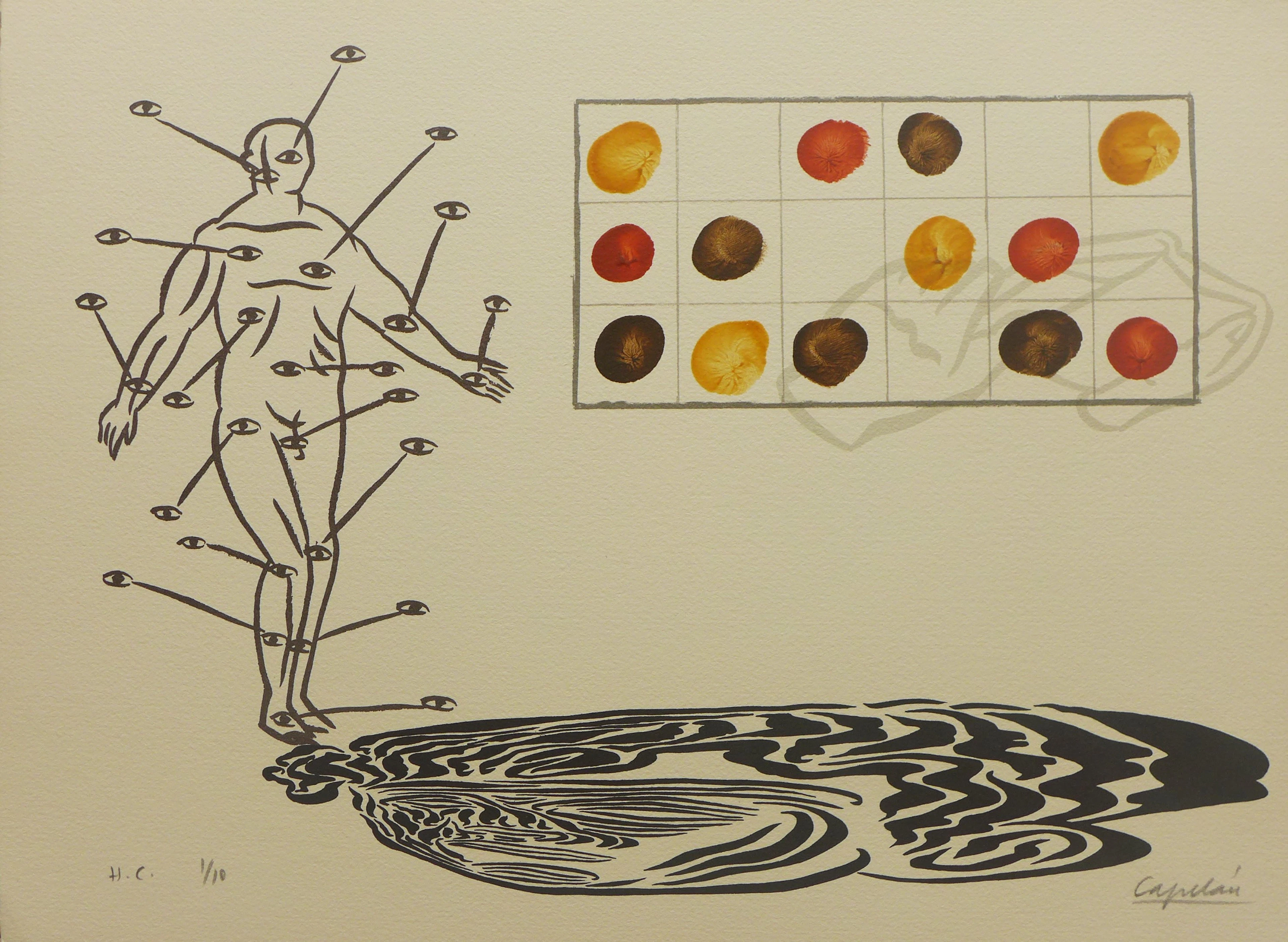 Carlos CAPELAN - Sans titre, 1999 - Lithographie signée au crayon