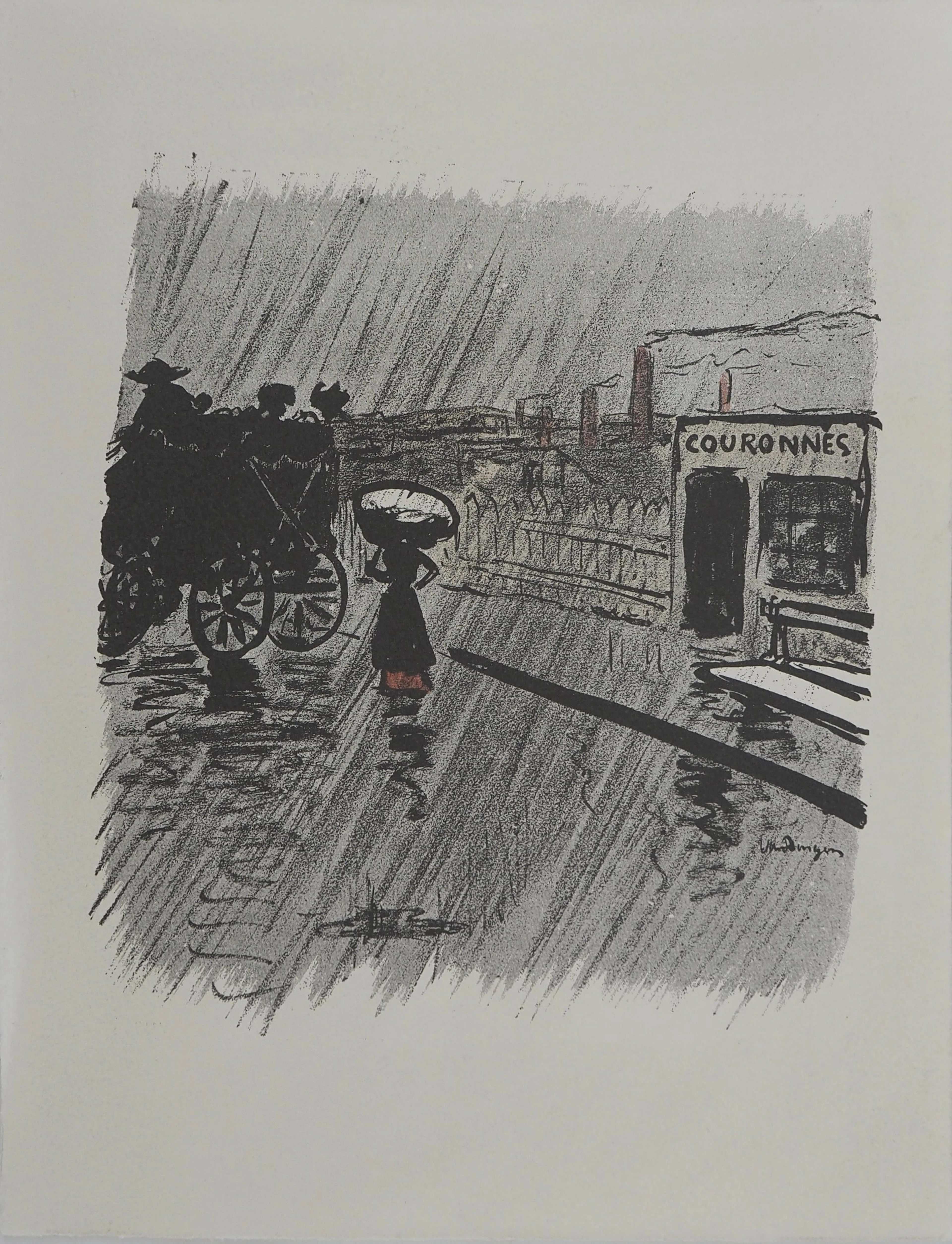 Kees VAN DONGEN (d’après) : Journée pluvieuse, Lithographie