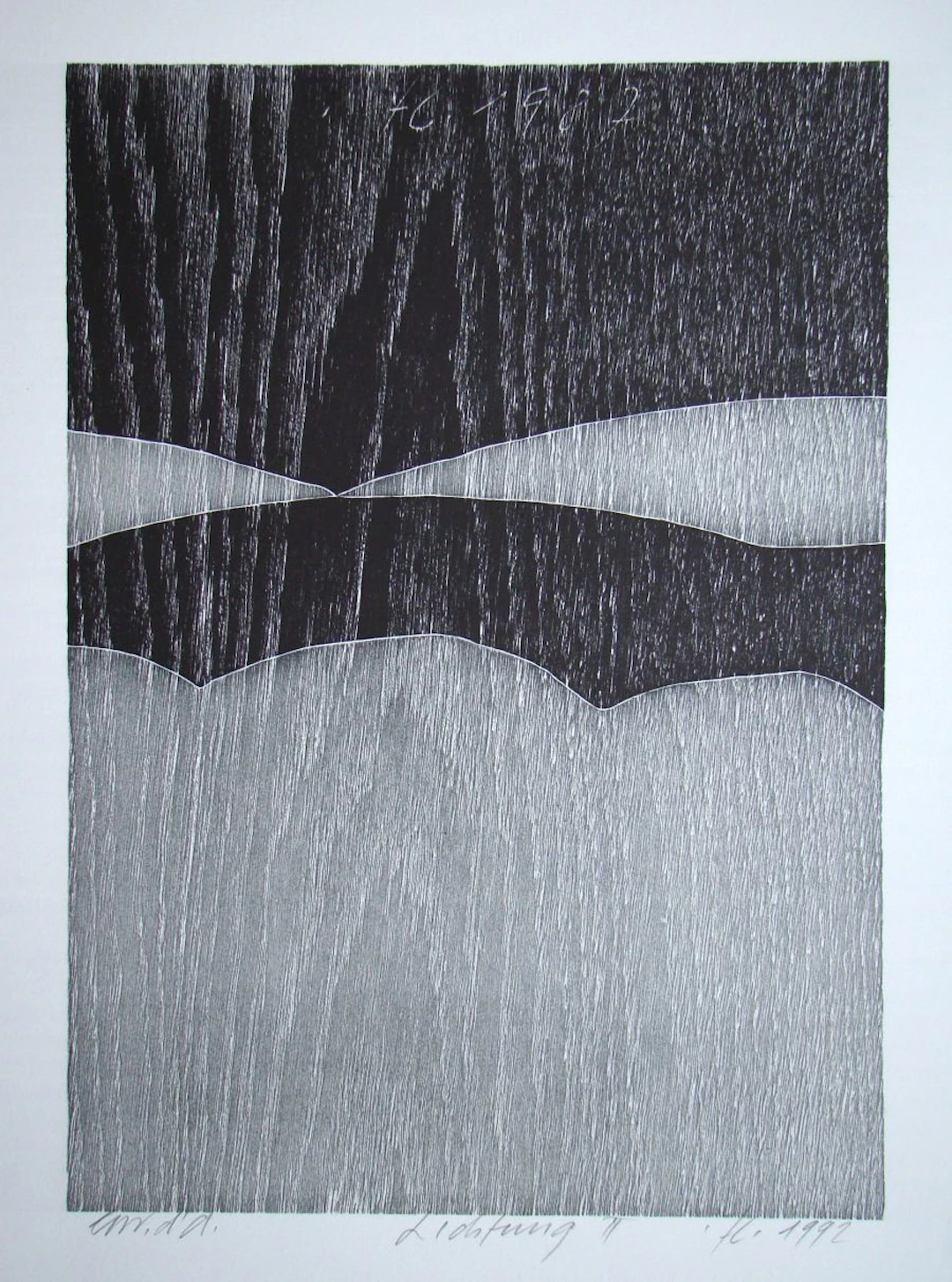 Franz EGGENSCHWILER - Lichtung II., 1992 - Gravure sur bois