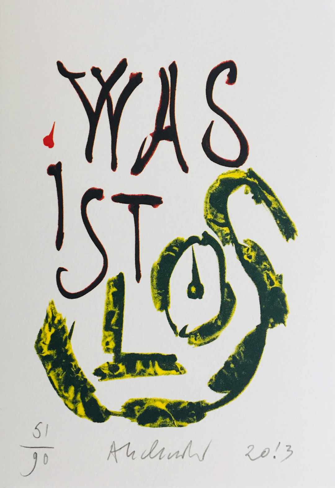 Pierre ALECHINSKY - Chapitre Los, 2013 - Lithographie originale signée