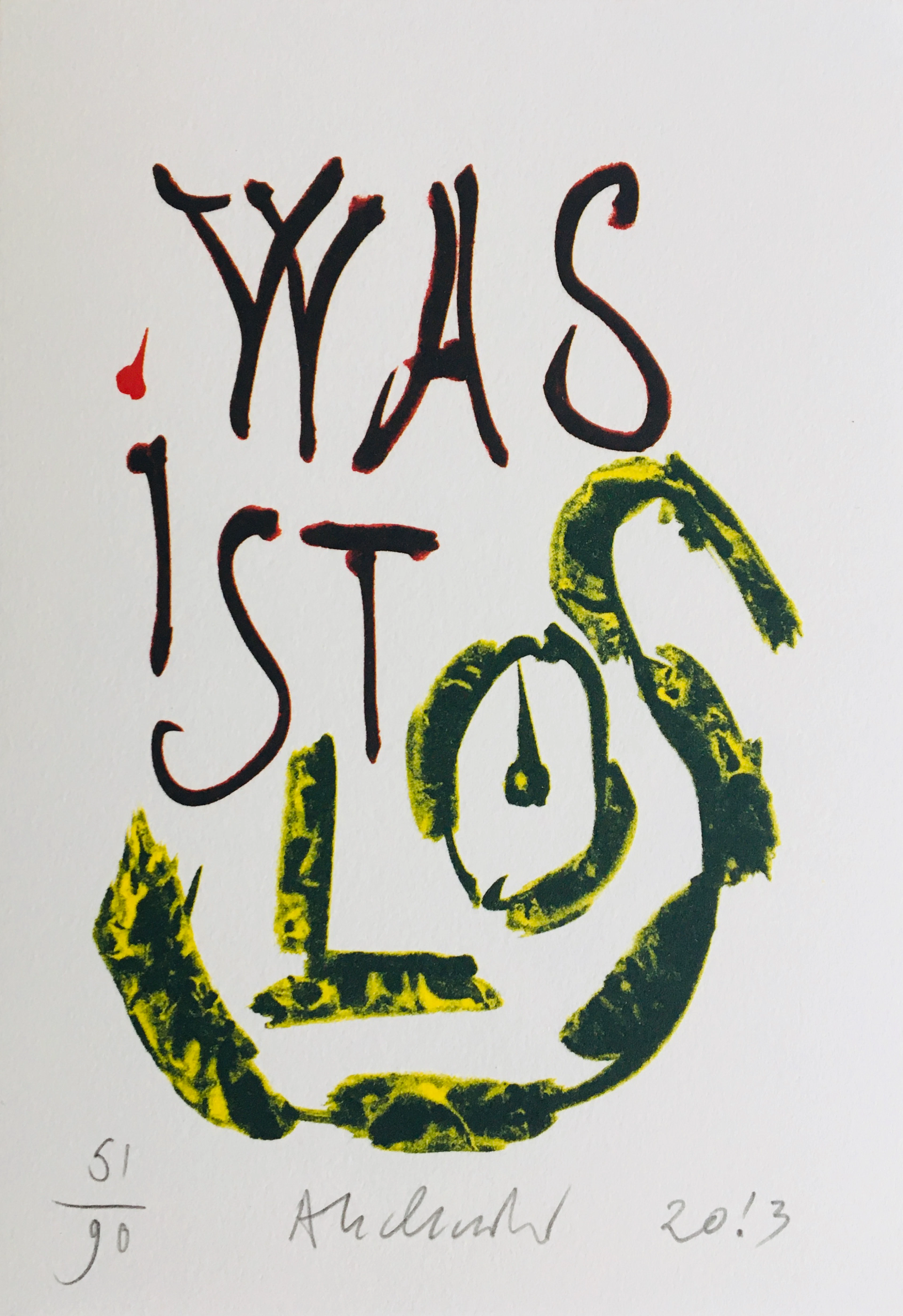 Pierre ALECHINSKY - Chapitre Los, 2013 - Lithographie originale signée