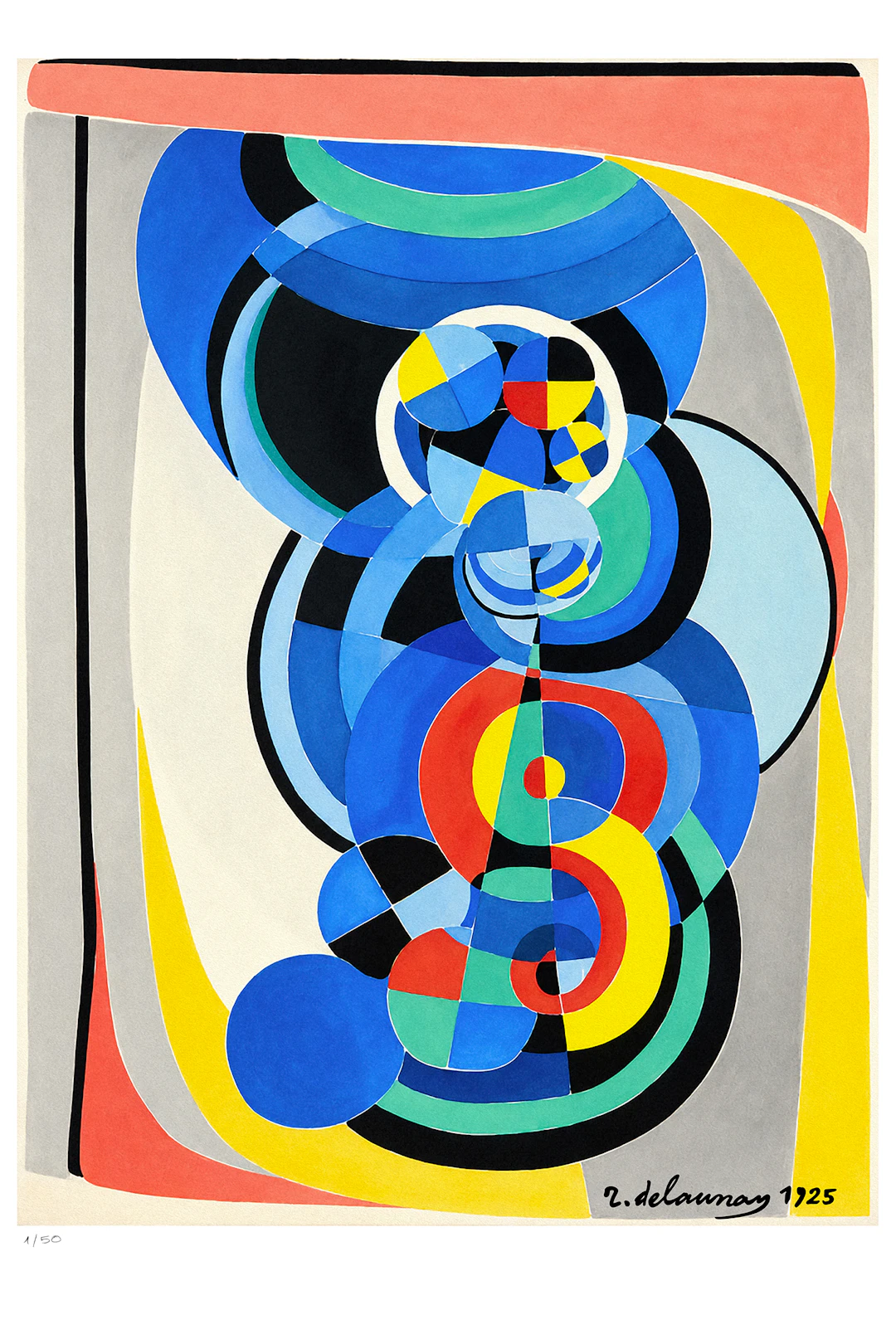 Robert Delaunay (d’après), Les fenêtres, sérigraphie sur Arches 1/50