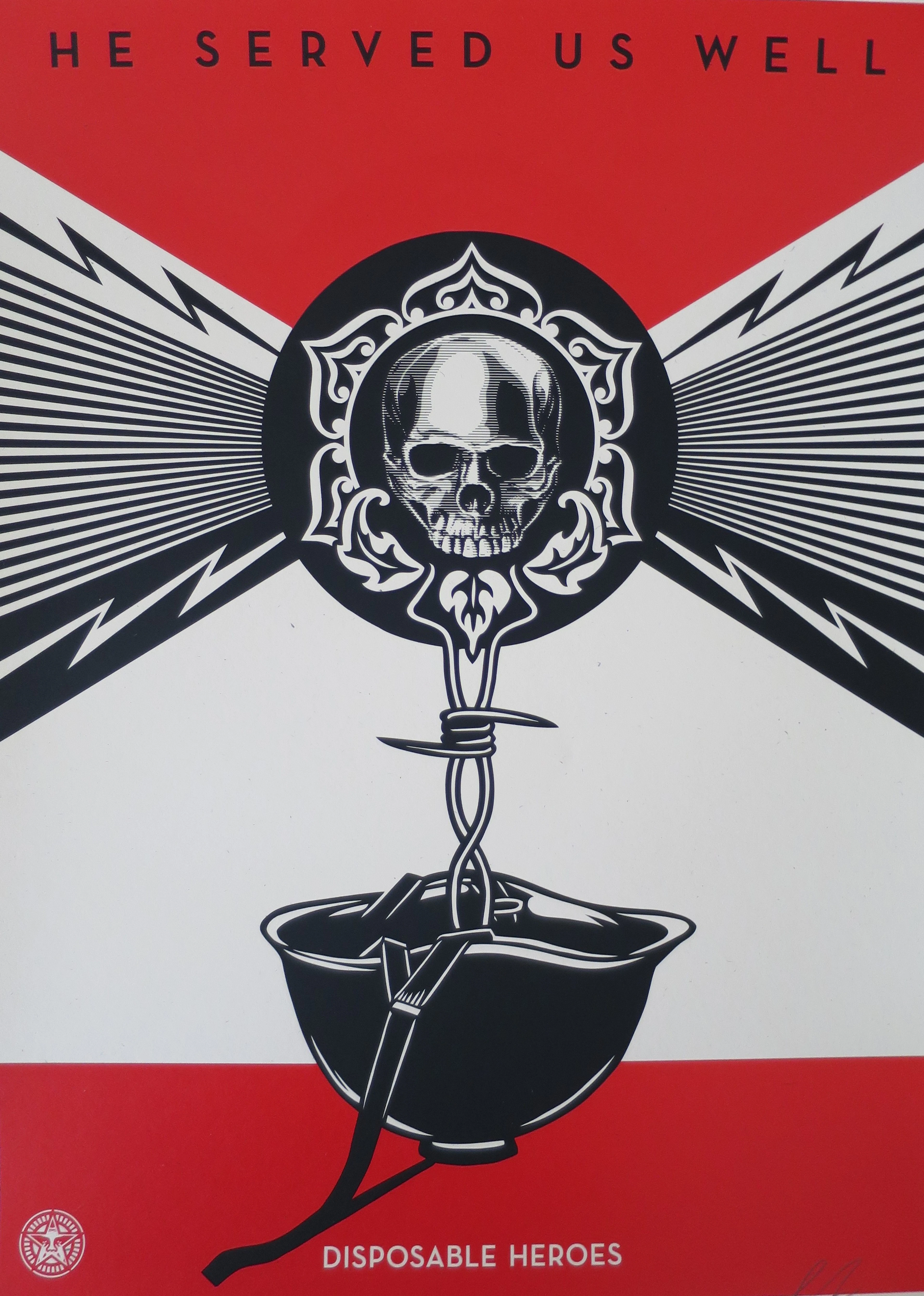 Shepard FAIREY (Obey) - Disposable Heroes, 2012 - Sérigraphie signée