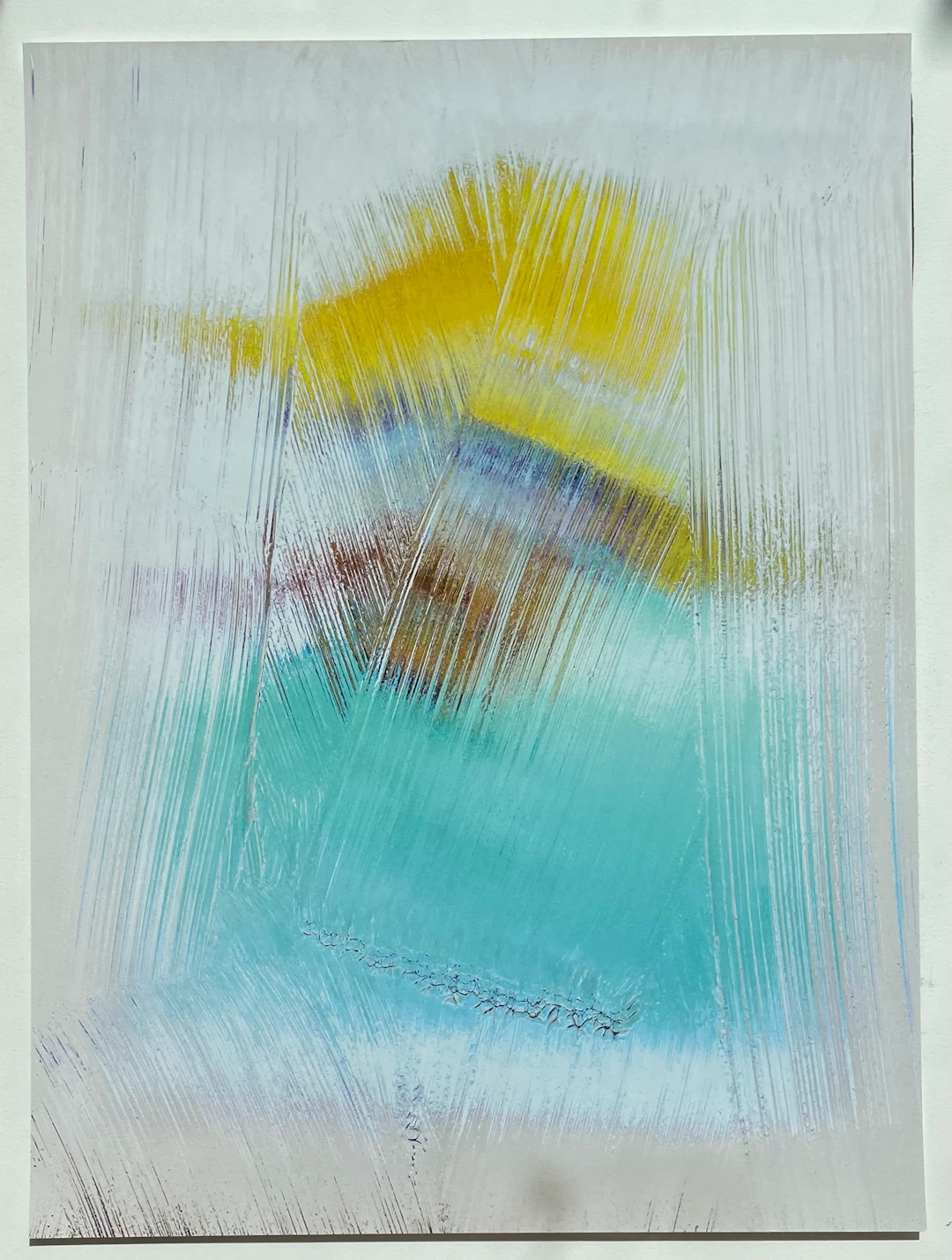 Bernard Lavier - Reflet de l’Autoportrait à la pipe et au chapeau