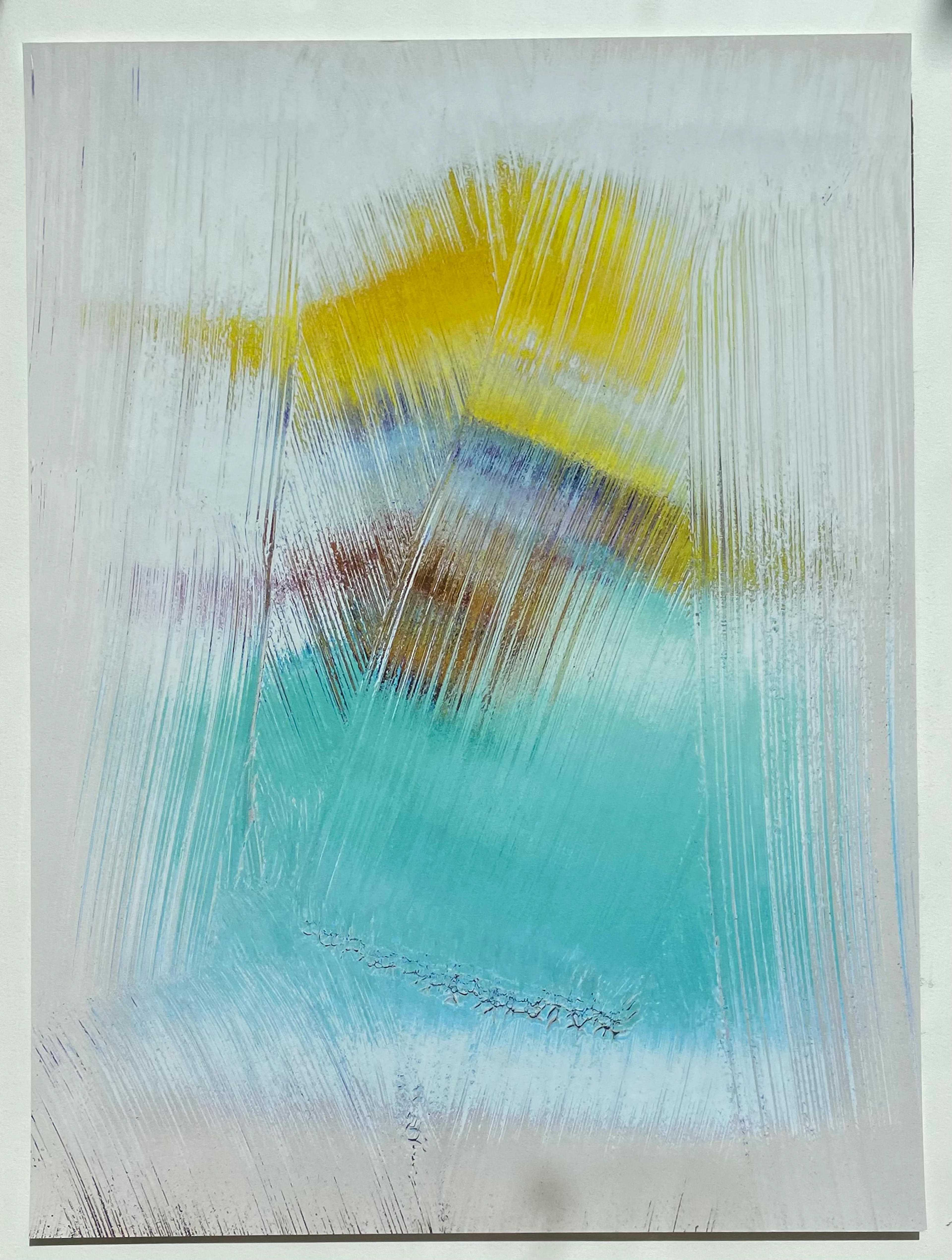 Bernard Lavier - Reflet de l’Autoportrait à la pipe et au chapeau