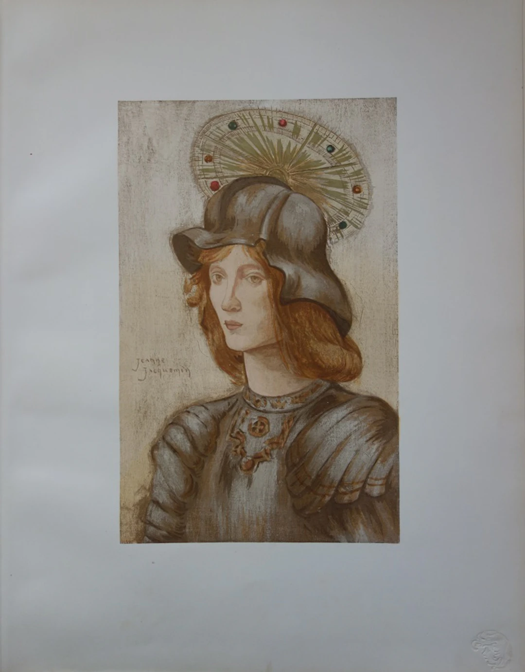 Jeanne Jacquemin - Saint-Georges, Lithographie originale signée (1897)