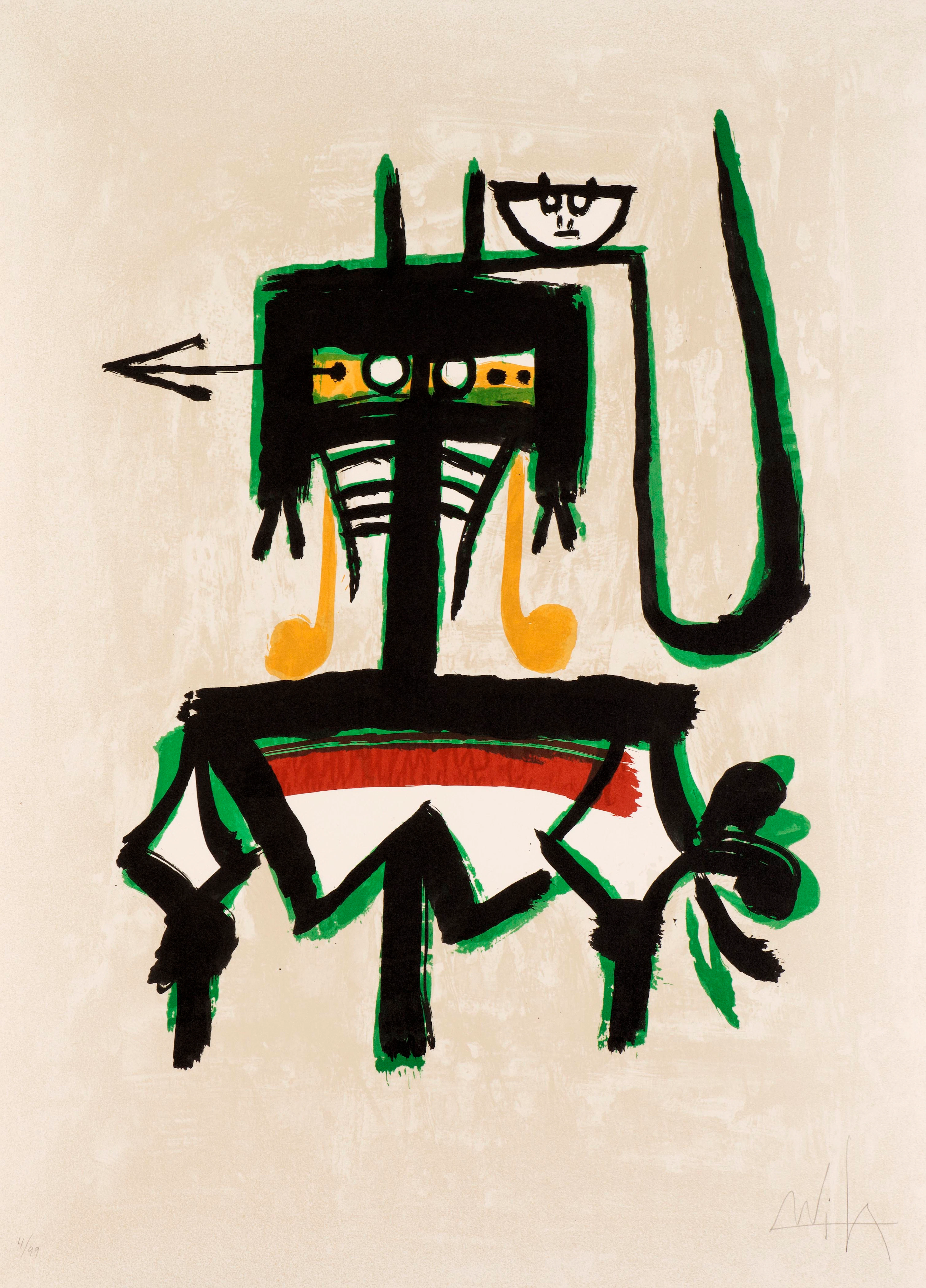 Wifredo LAM - Joan Prats, 1976, Lithographie originale signée