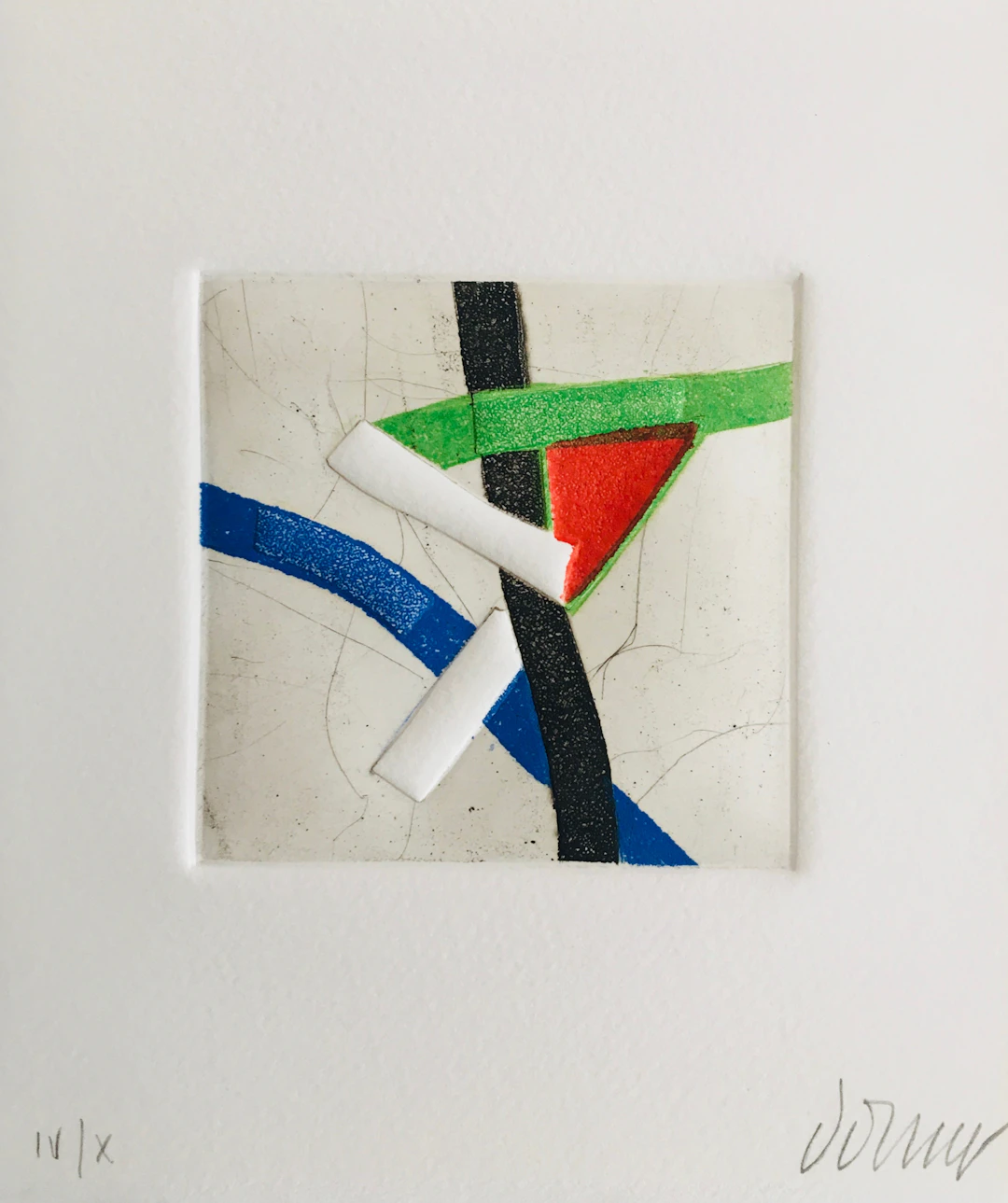 Bertrand DORNY - Autres terres, 1985 - Gravure originale gaufrée