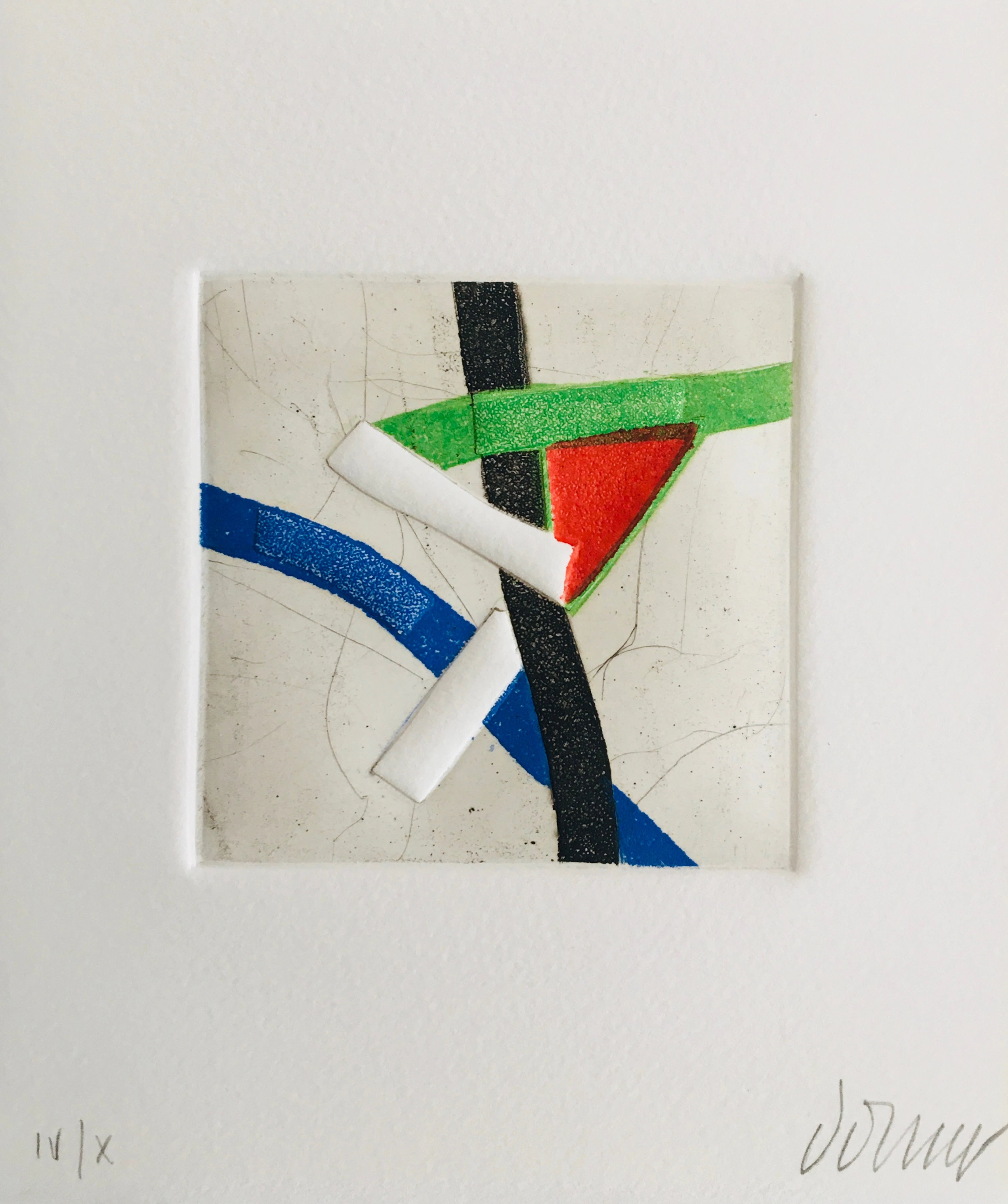 Bertrand DORNY - Autres terres, 1985 - Gravure originale gaufrée
