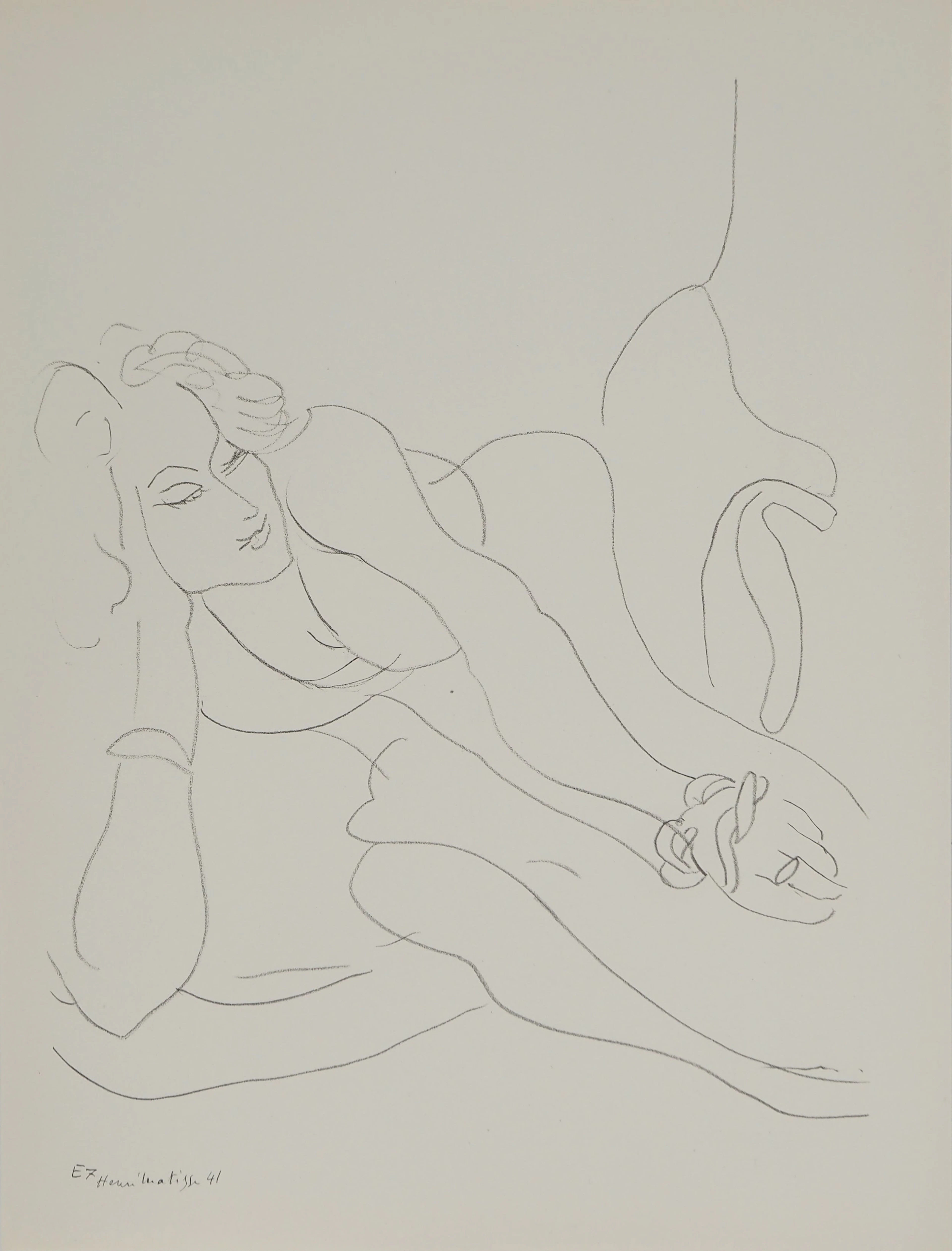Henri MATISSE : Femme au fauteuil, Lithographie signée