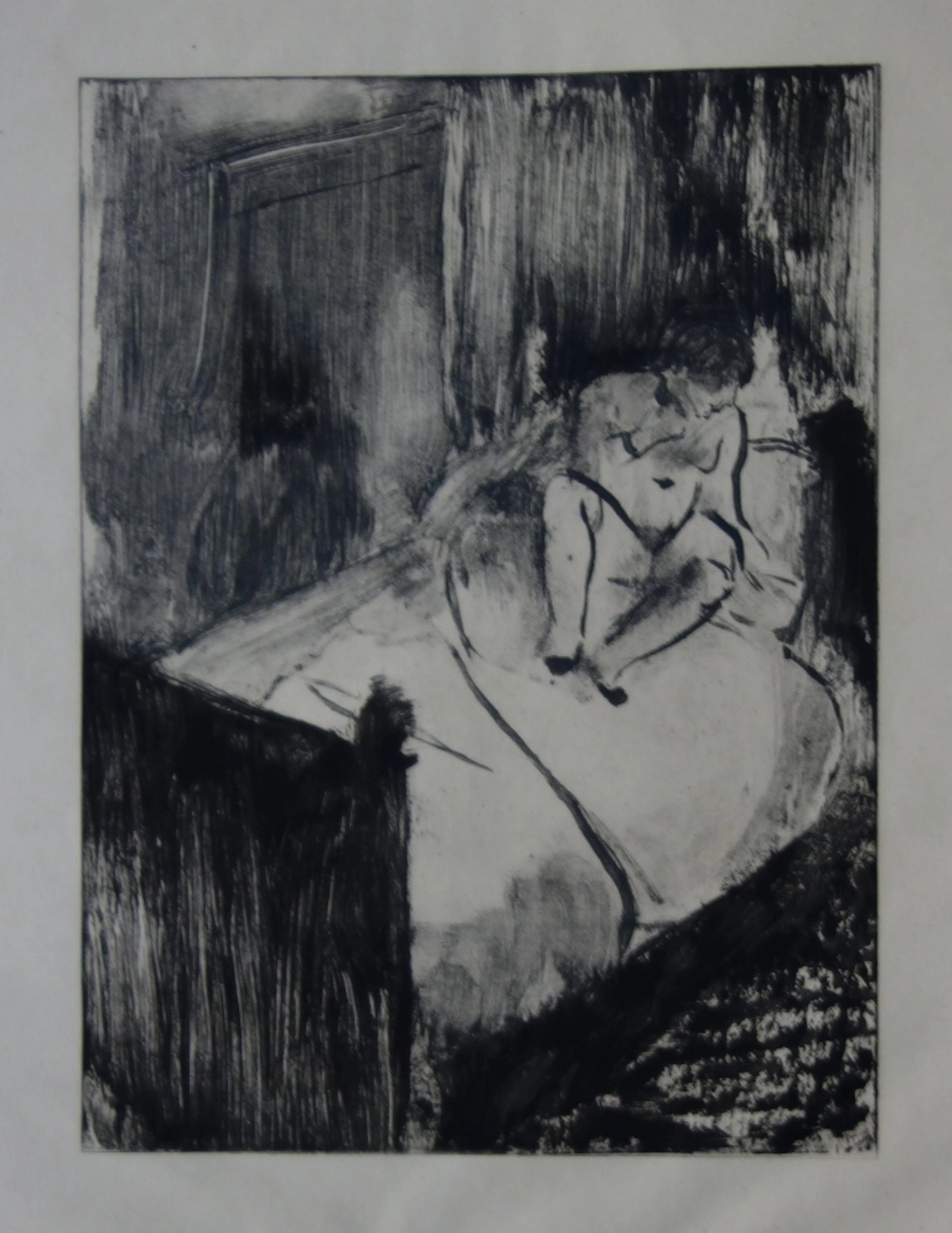 Edgar DEGAS : Femme attendant au lit, 1935 - Gravure originale