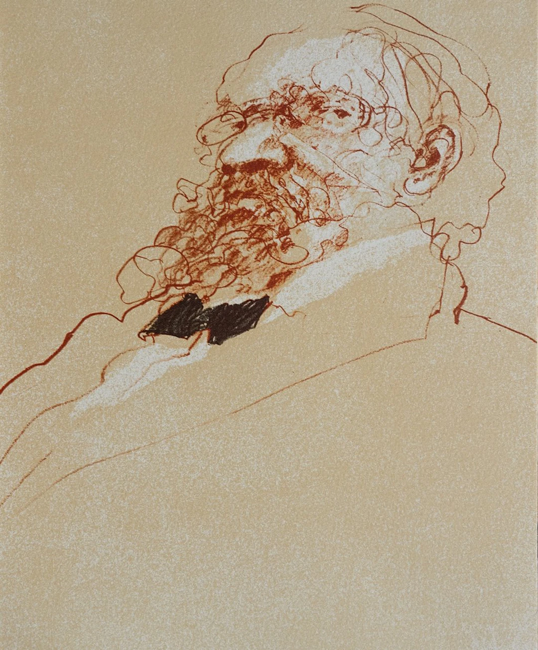 Claude WEISBUCH : Portrait de Goethe, 1984 - Lithographie originale