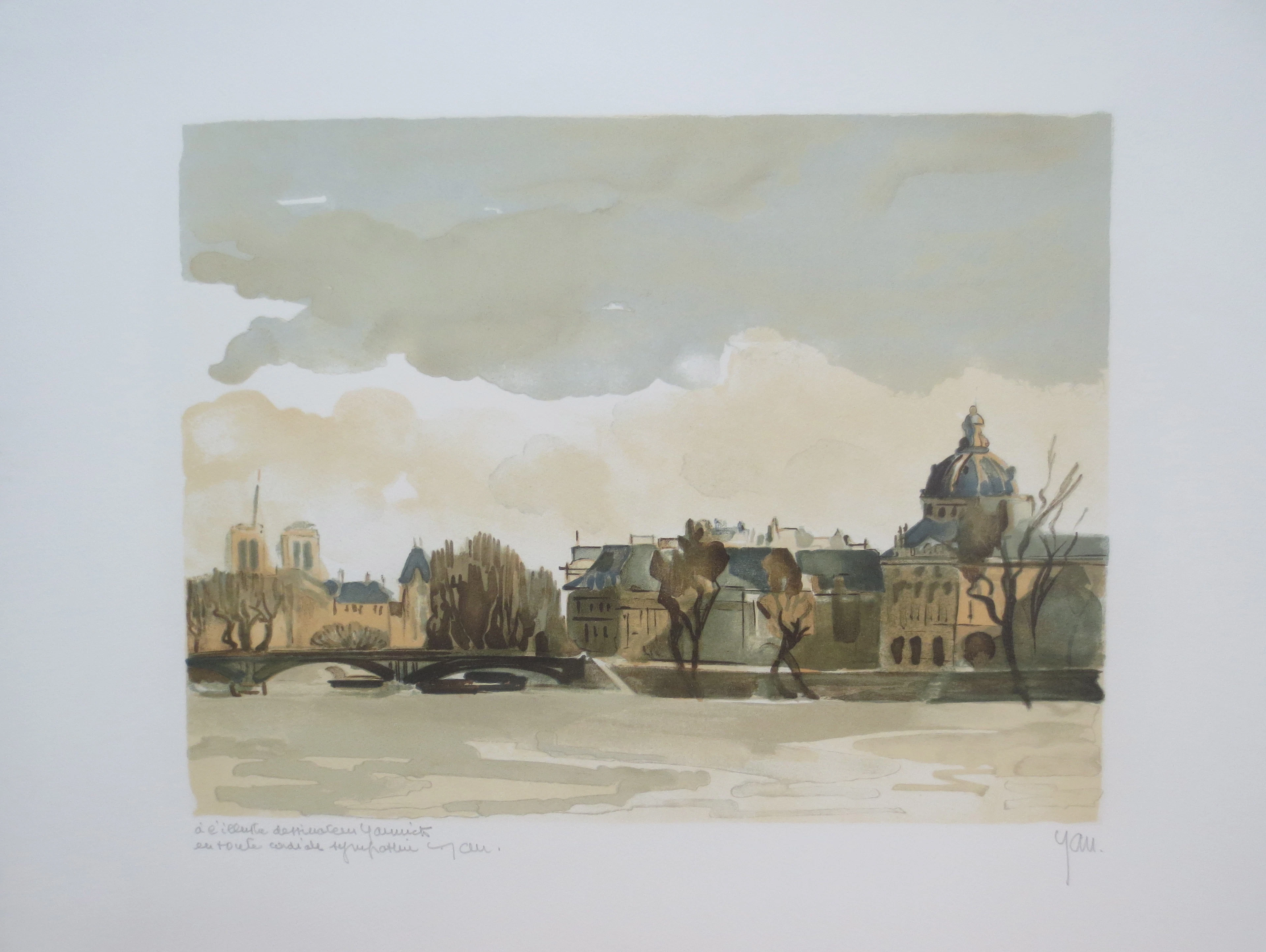 Robert YAN - L’institut, Notre-Dame - Lithographie signée et dédicacée