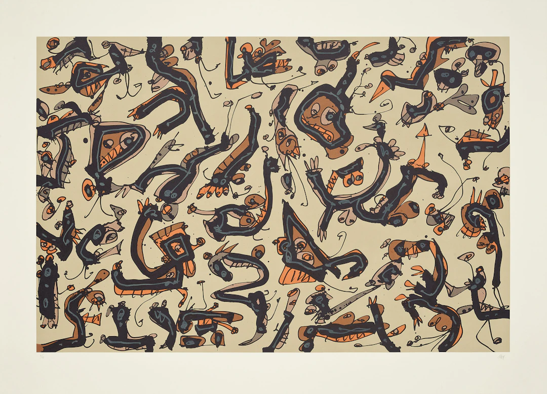 Antonio SAURA - Abierta 1, 1989 - Lithographie signée au crayon