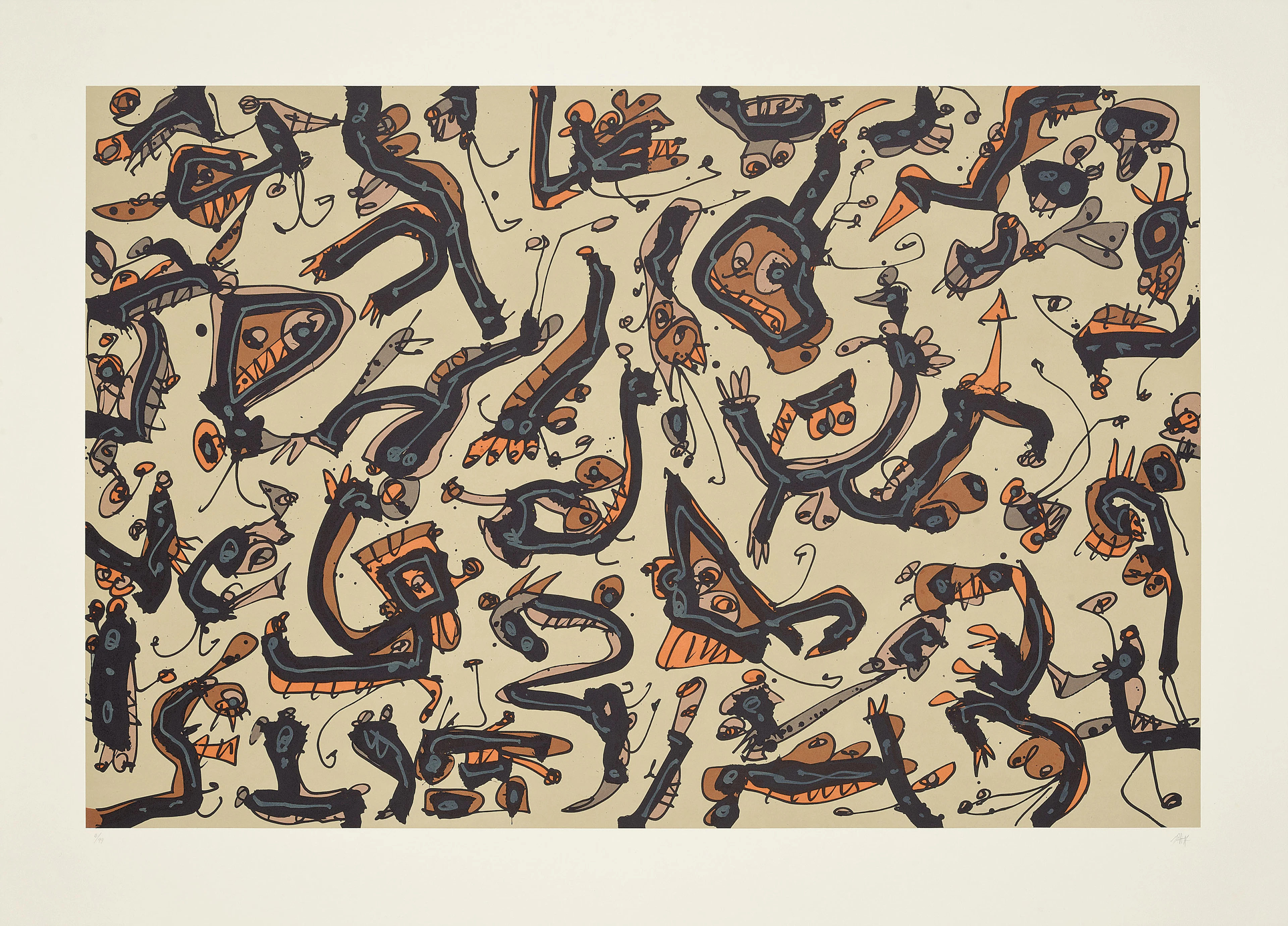 Antonio SAURA - Abierta 1, 1989 - Lithographie signée au crayon