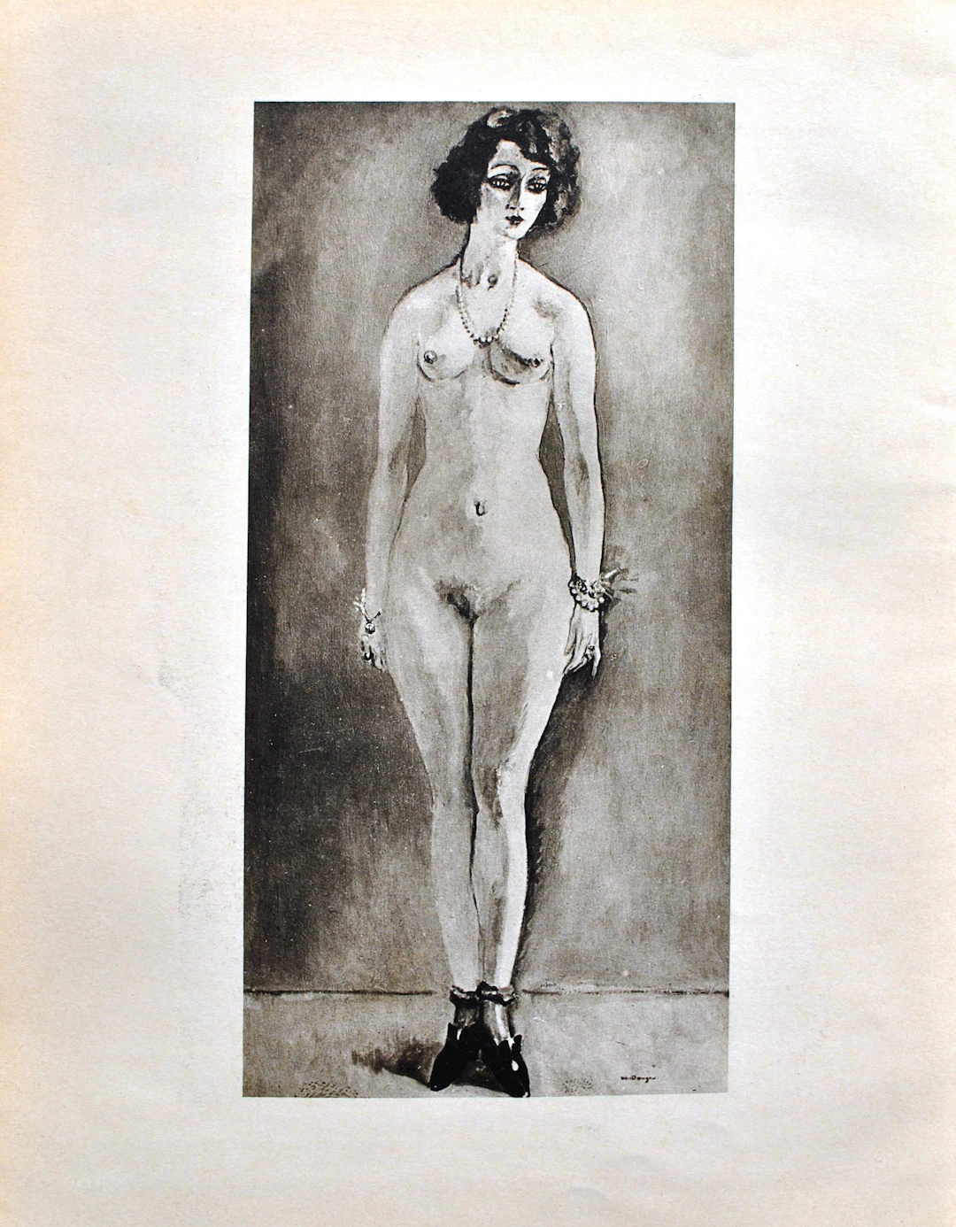 Kees VAN DONGEN : Jeune femme nue en pose, Gravure signée