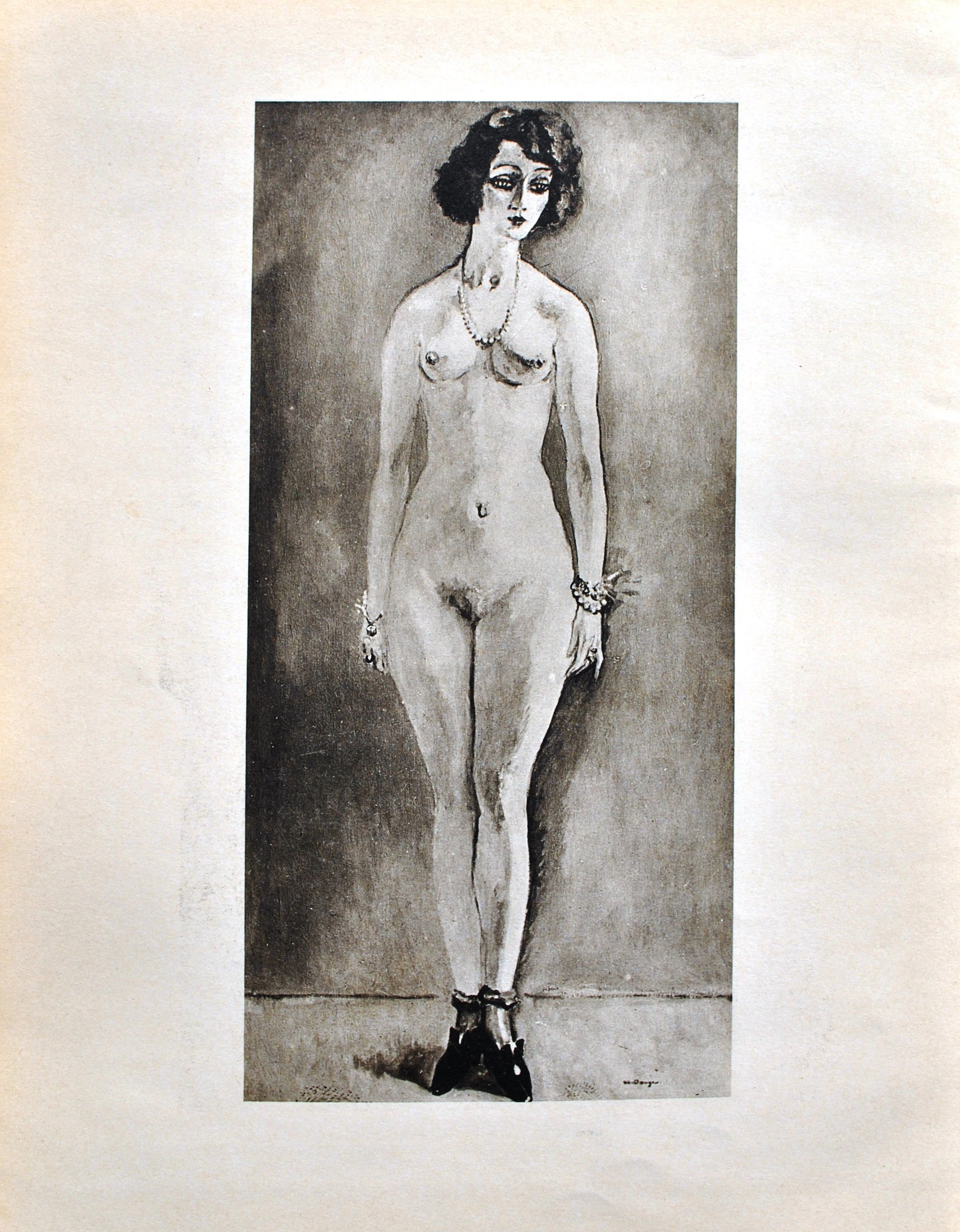 Kees VAN DONGEN : Jeune femme nue en pose, Gravure signée