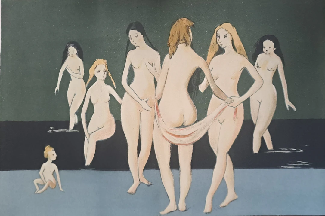 Robert Humblot (d’après) - Les nymphes - Lithographie originale