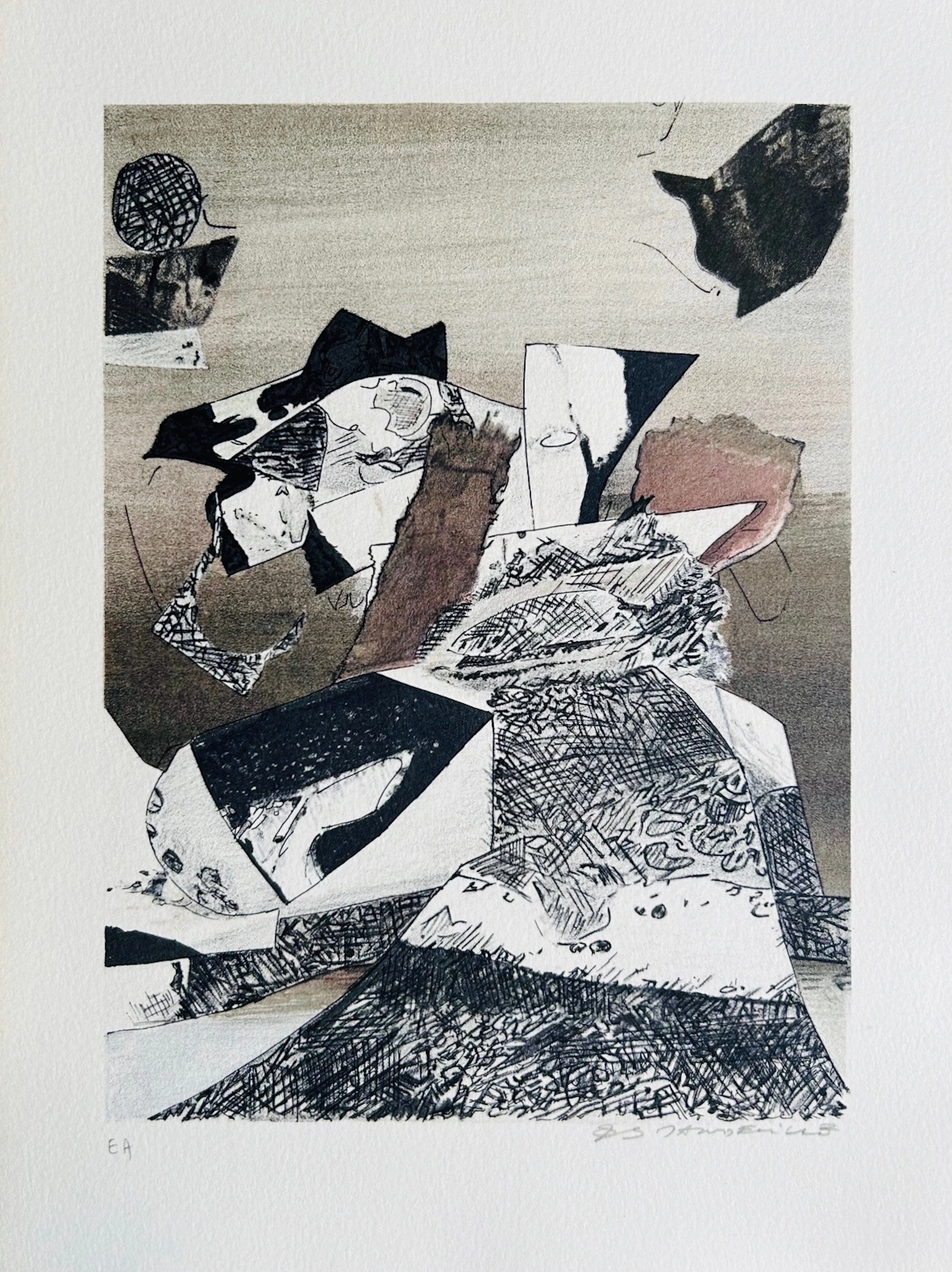 Bernard MANDEVILLE - Sans-titre, 1978 - Lithographie originale signée au crayon