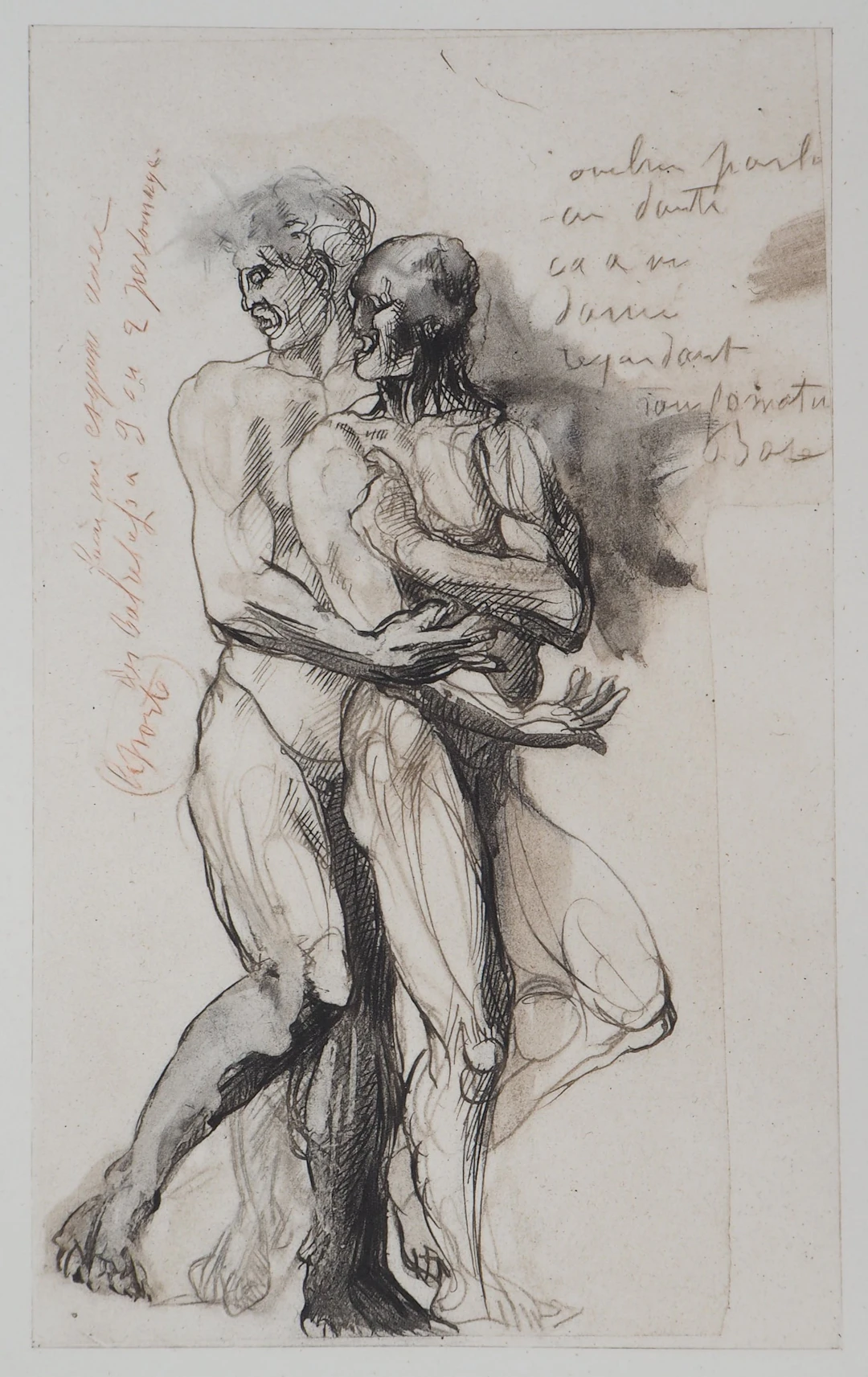 Auguste RODIN : Ombre parlant à Dante, Gravure