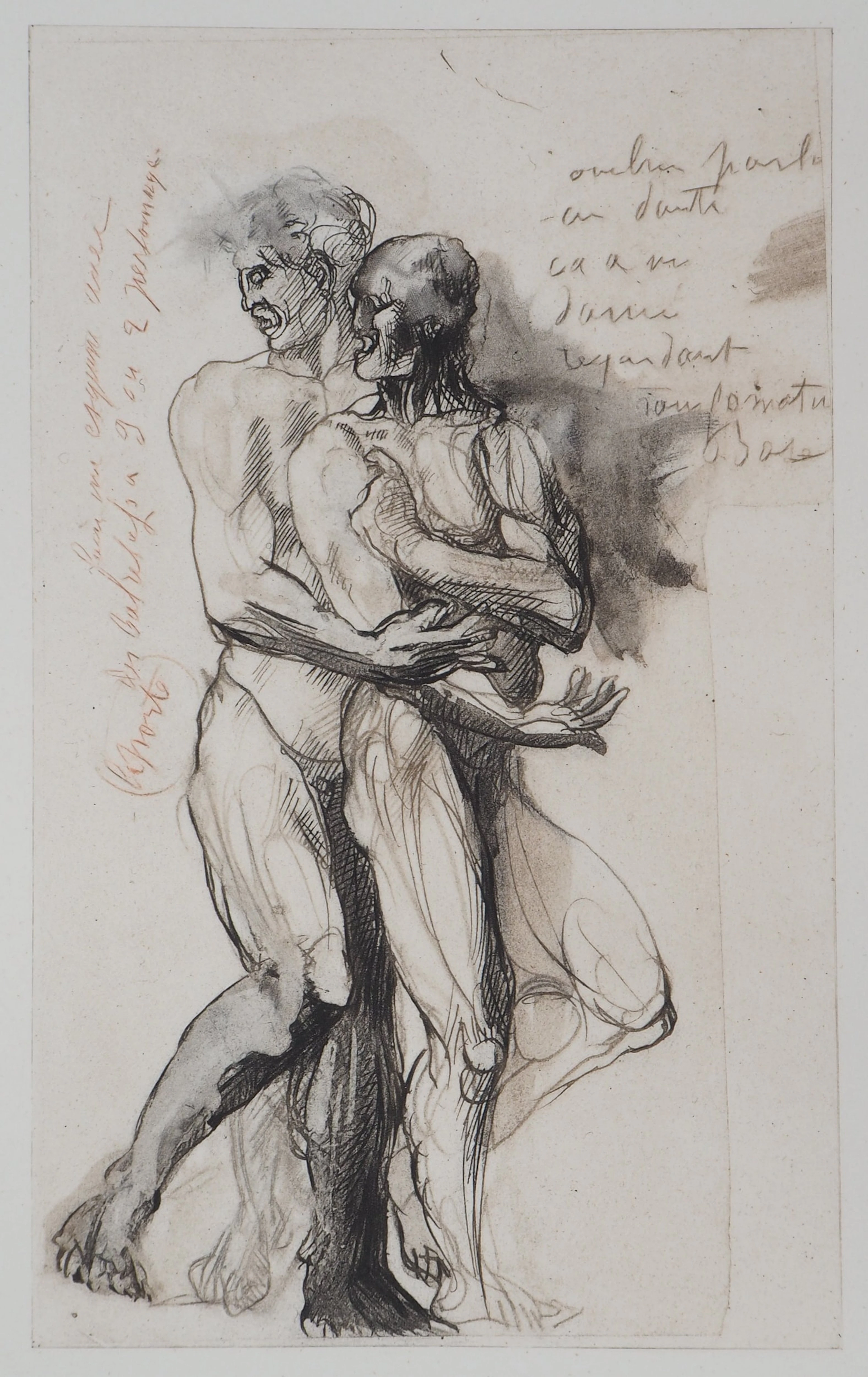 Auguste RODIN : Ombre parlant à Dante, Gravure