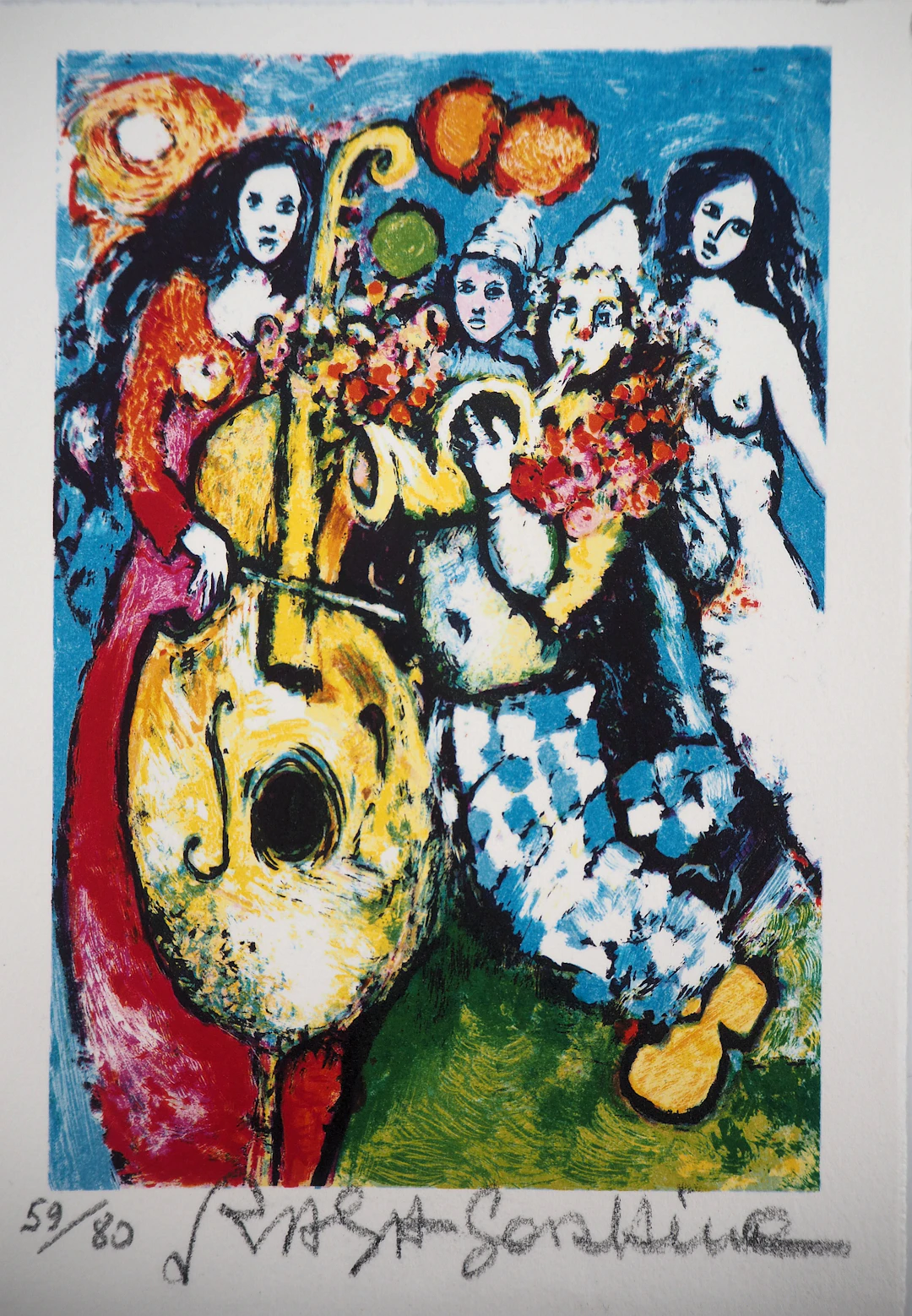 Raya SORKINE - L’orchestre, lithographie signée et numérotée