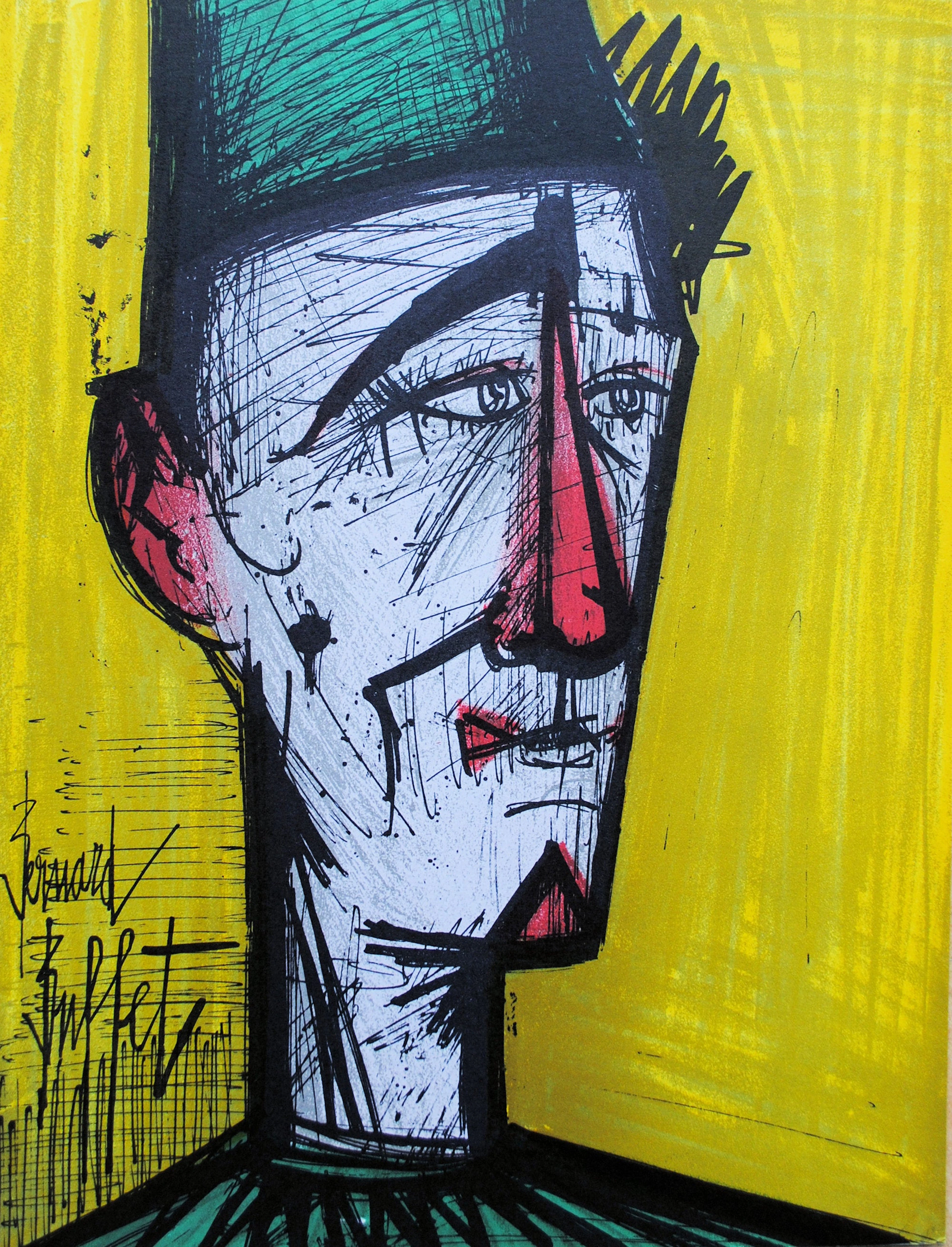 Bernard BUFFET : Jojo le Clown, Lithographie originale signée