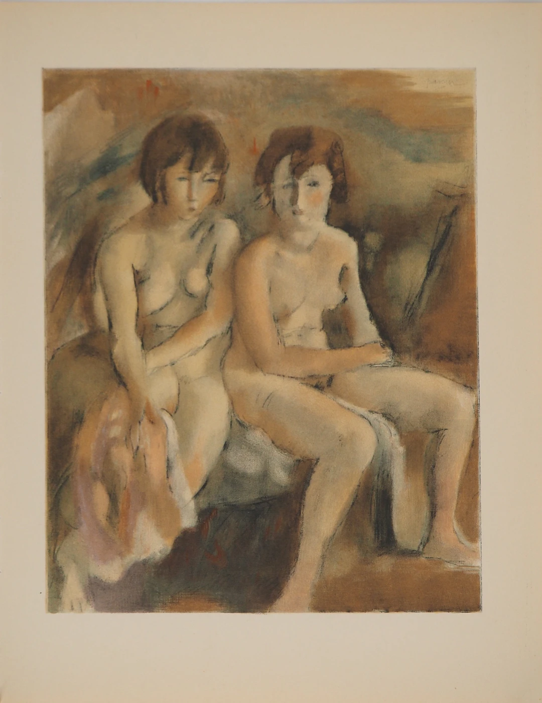 Jules PASCIN : Deux nus féminins, Lithographie signée