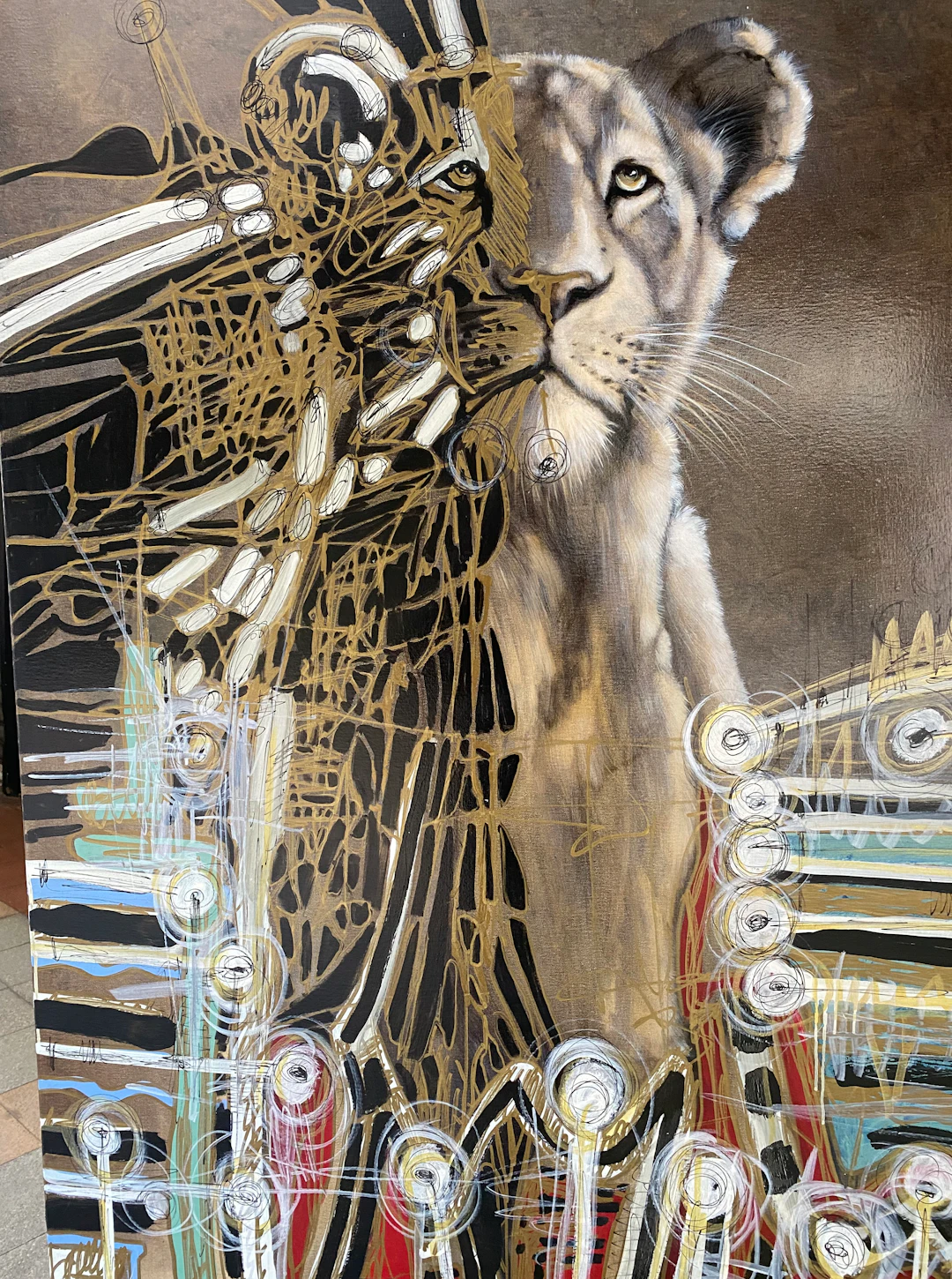 Andre Ferrand - Lionne au cirque