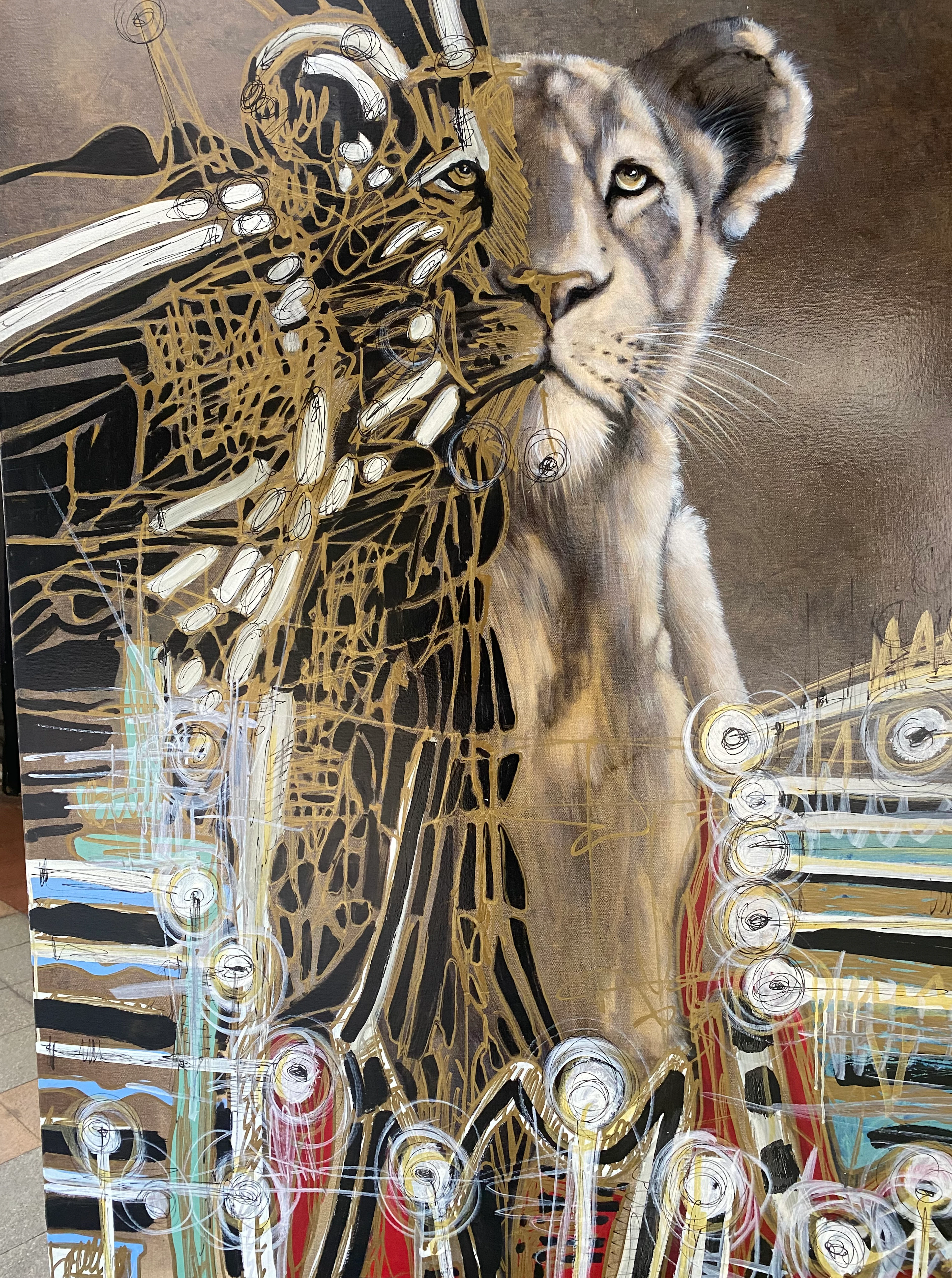 Andre Ferrand - Lionne au cirque